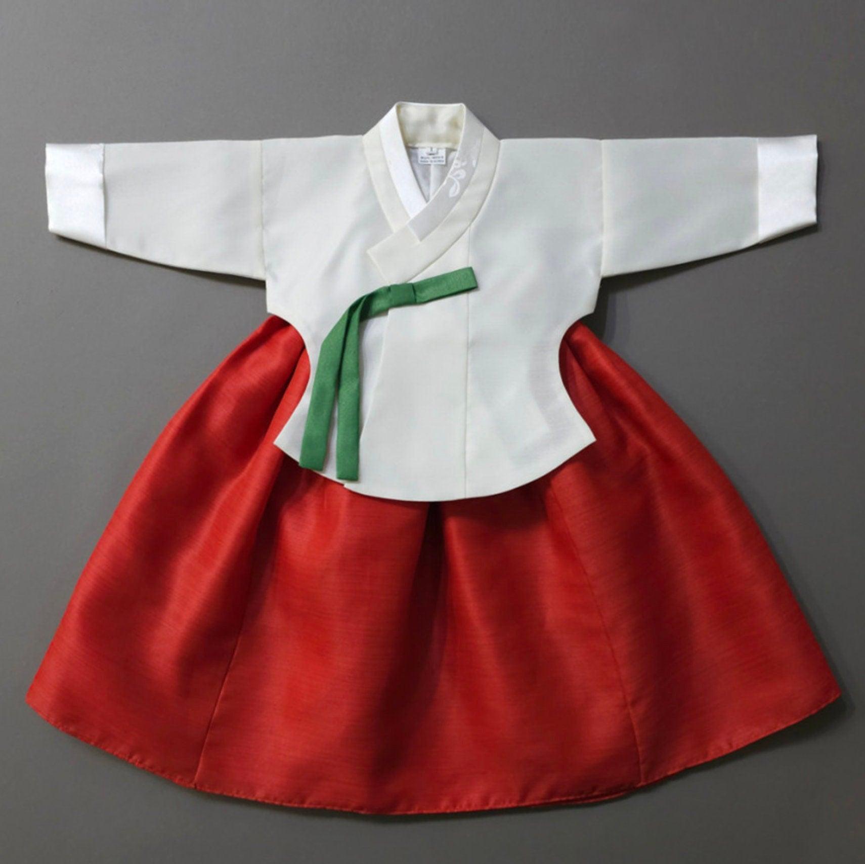 Jay Ivory Dangui Red Girl Hanbok (100D-10YR) - Native Korean