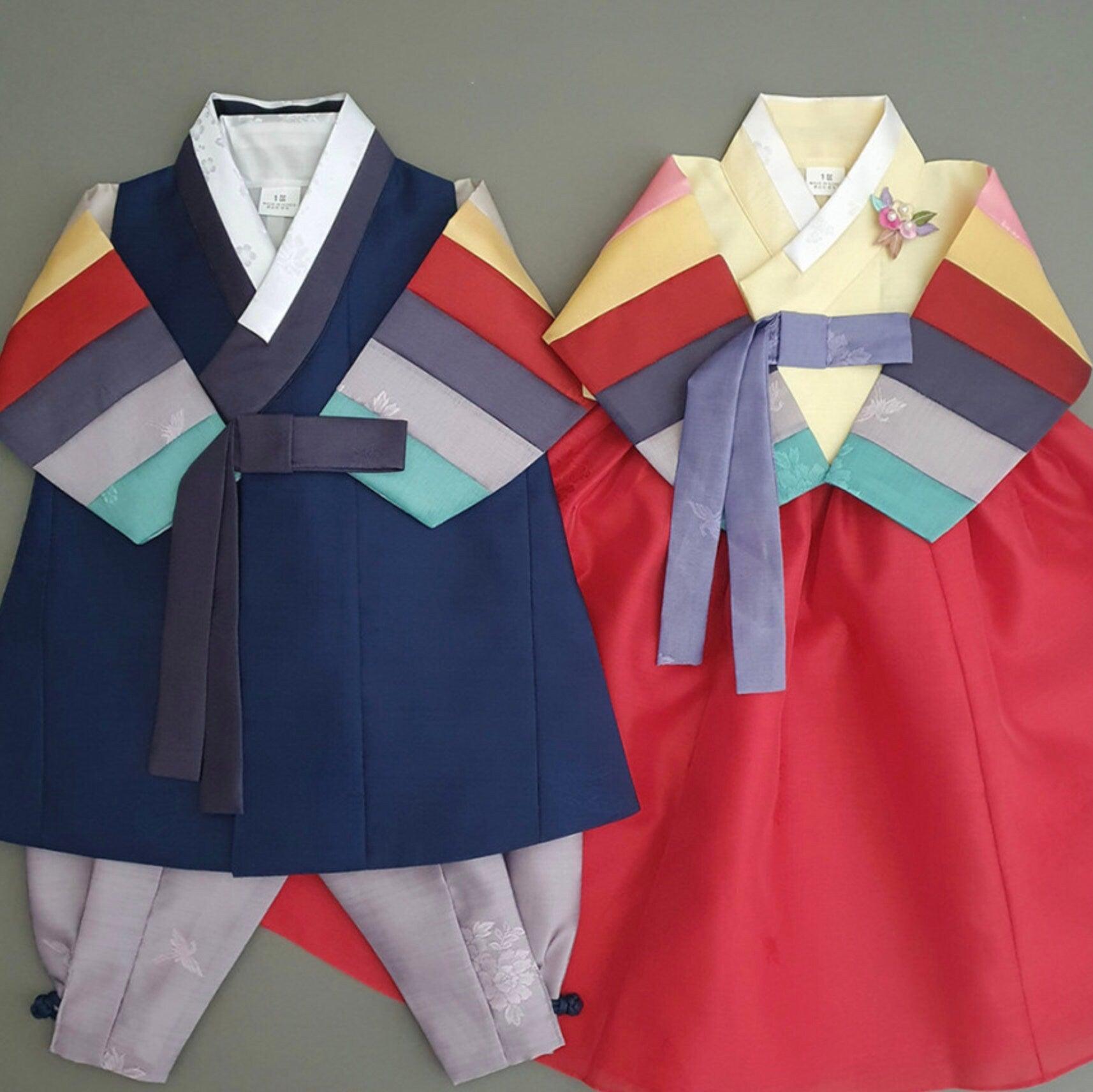 Jeongdam Yellow Jeogori Red Girl Hanbok (100D-10YR) - Native Korean