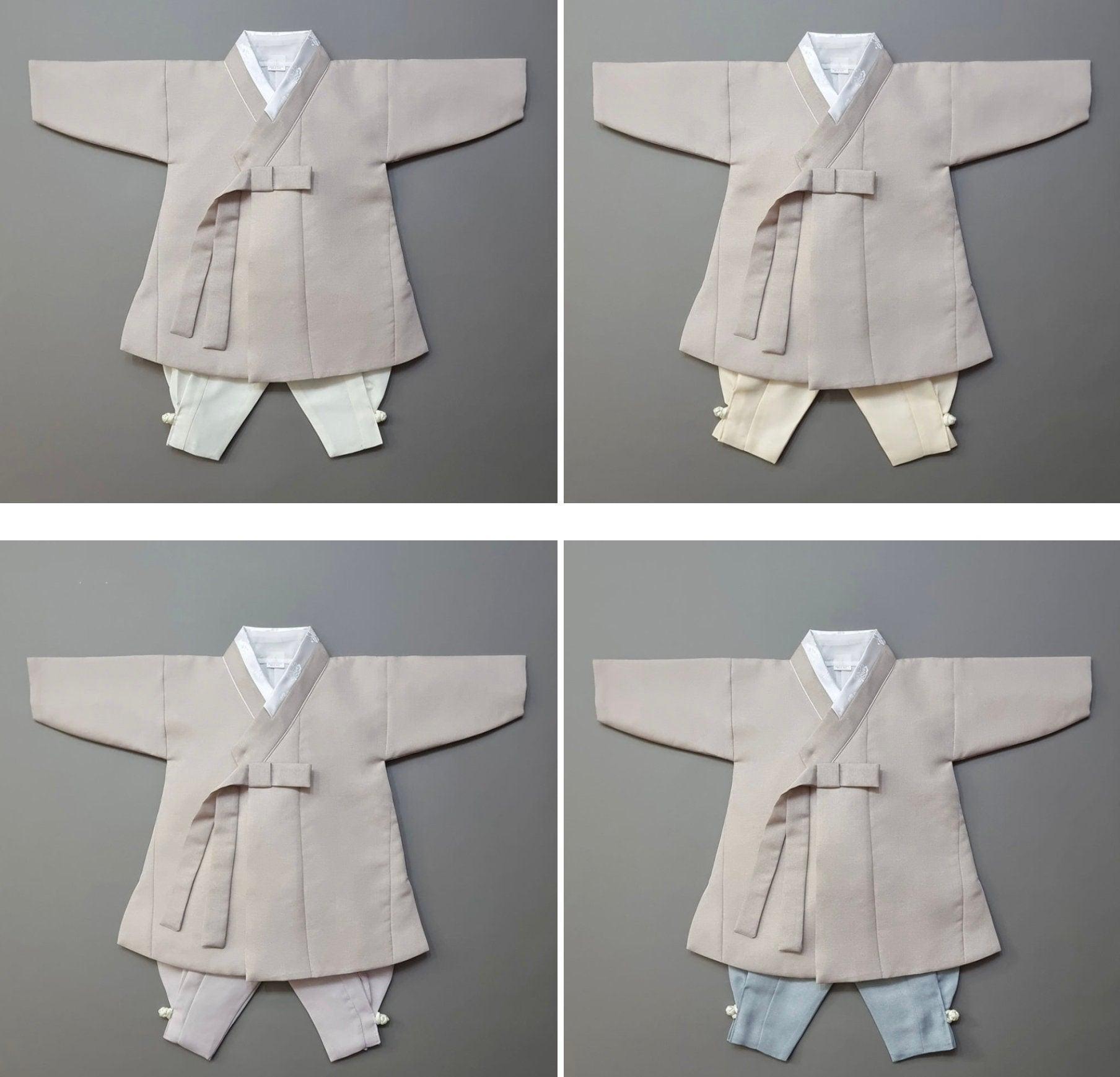 Jeongjin D.Beige Boy Hanbok (100D-10YR) - Native Korean