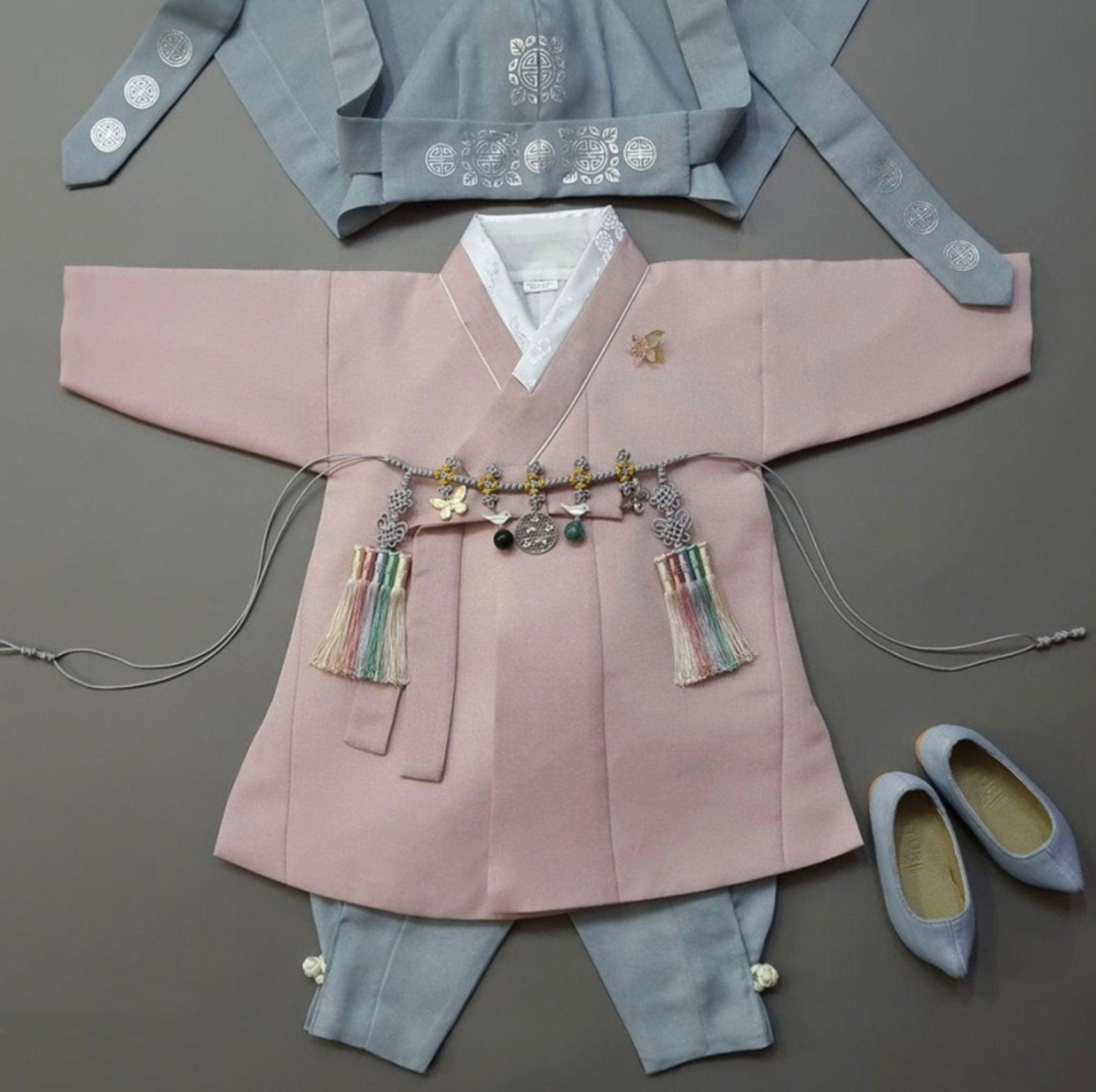 Jeongjin Indie Pink Boy Hanbok (100D-10YR) - Native Korean