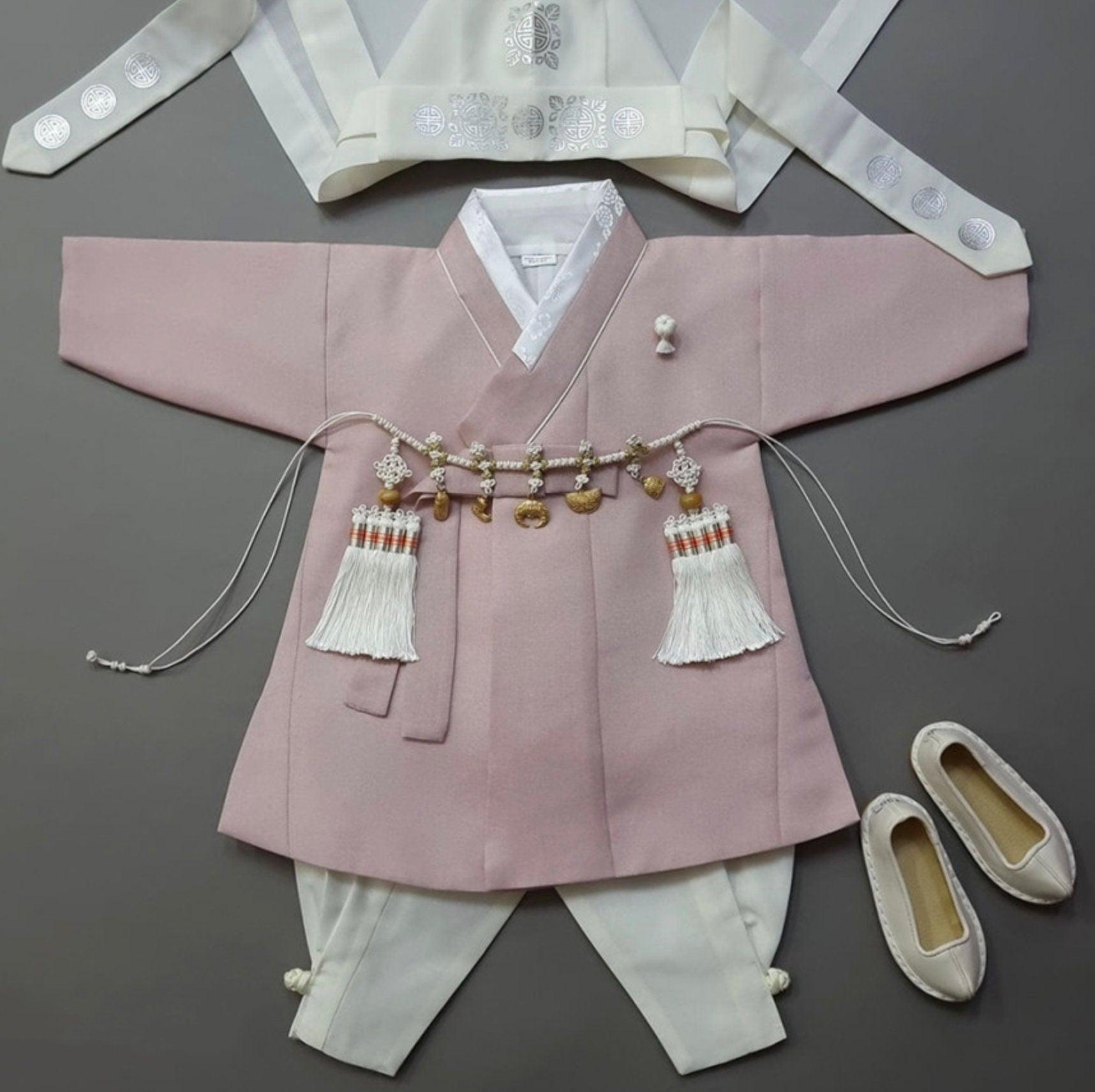 Jeongjin Indie Pink Boy Hanbok (100D-10YR) - Native Korean