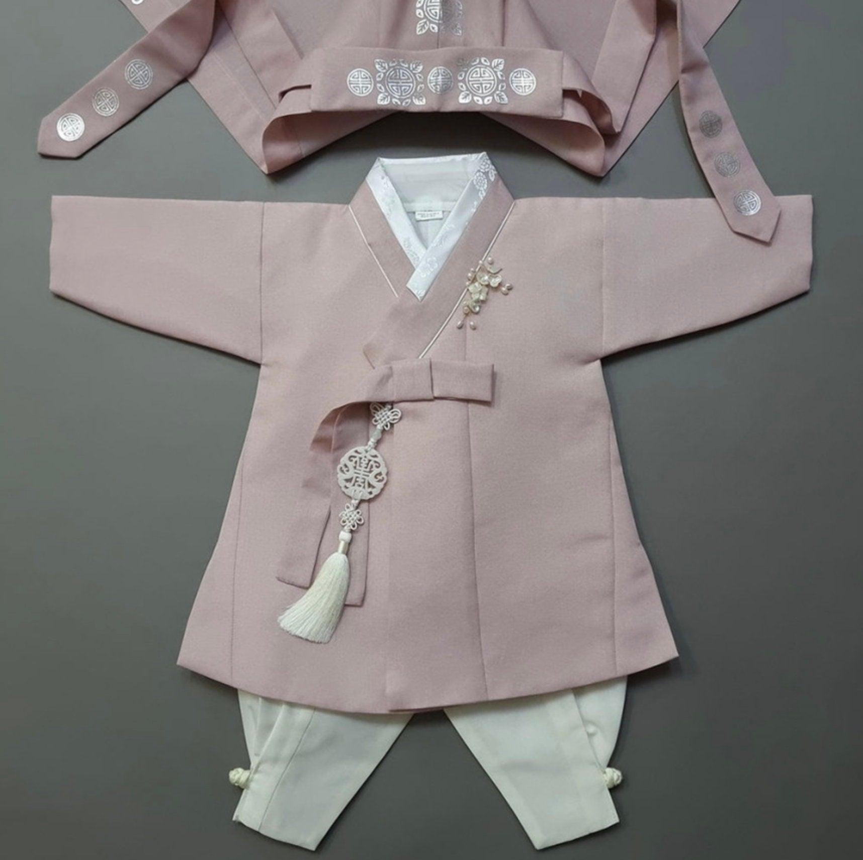 Jeongjin Indie Pink Boy Hanbok (100D-10YR) - Native Korean