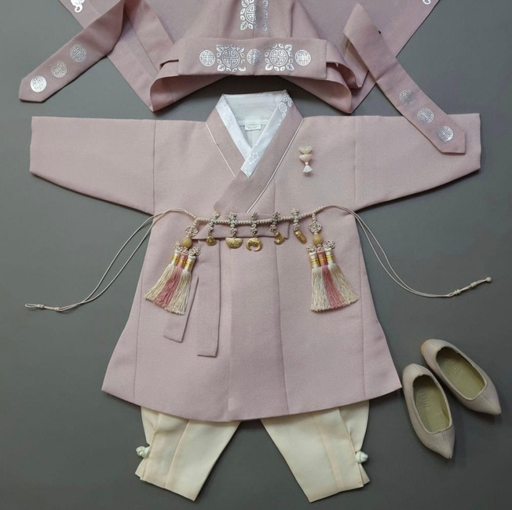 Jeongjin Indie Pink Boy Hanbok (100D-10YR) - Native Korean