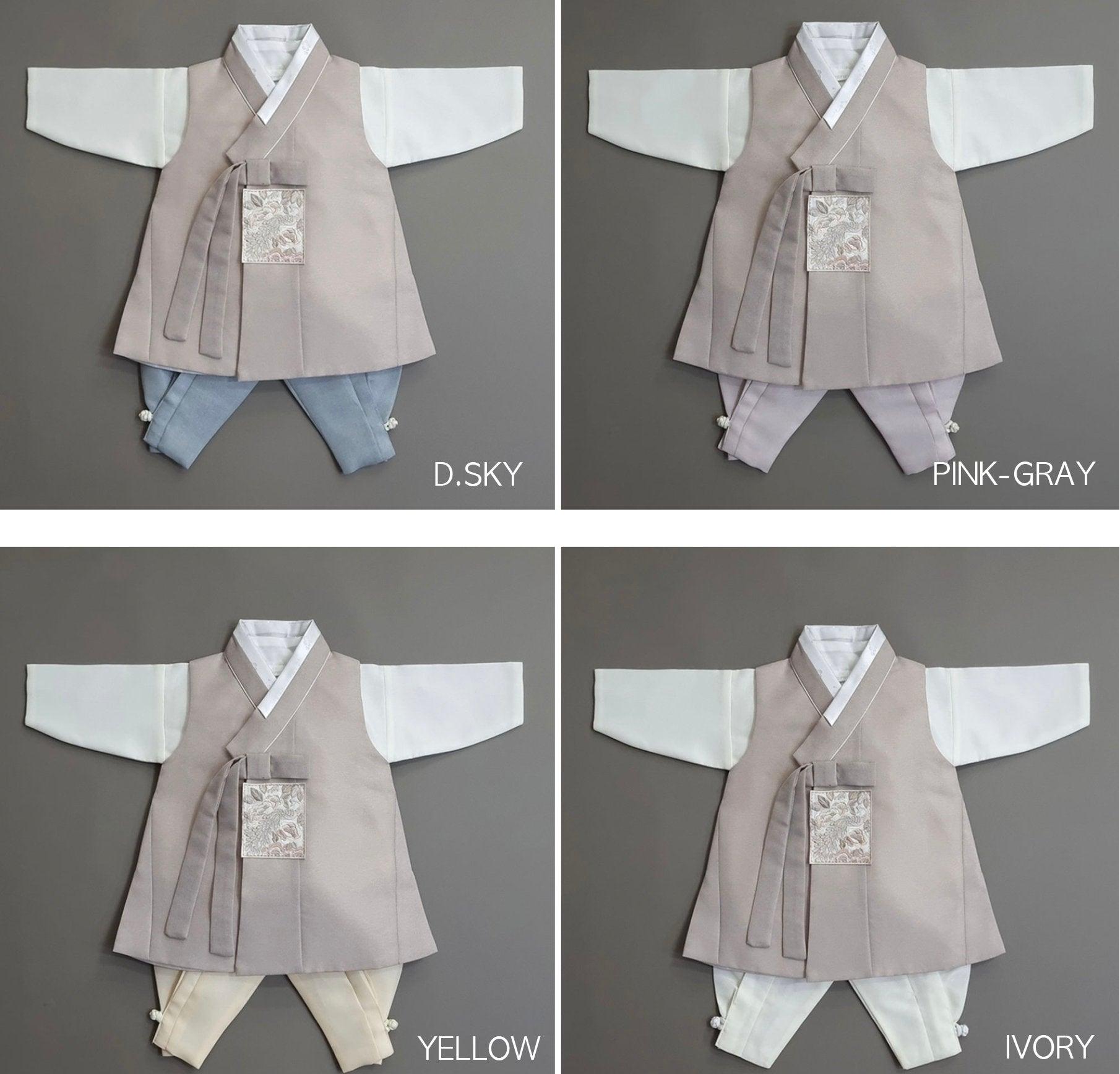 Jeongwoo D.Beige Solid Boy Hanbok (100D-15YR) - Native Korean