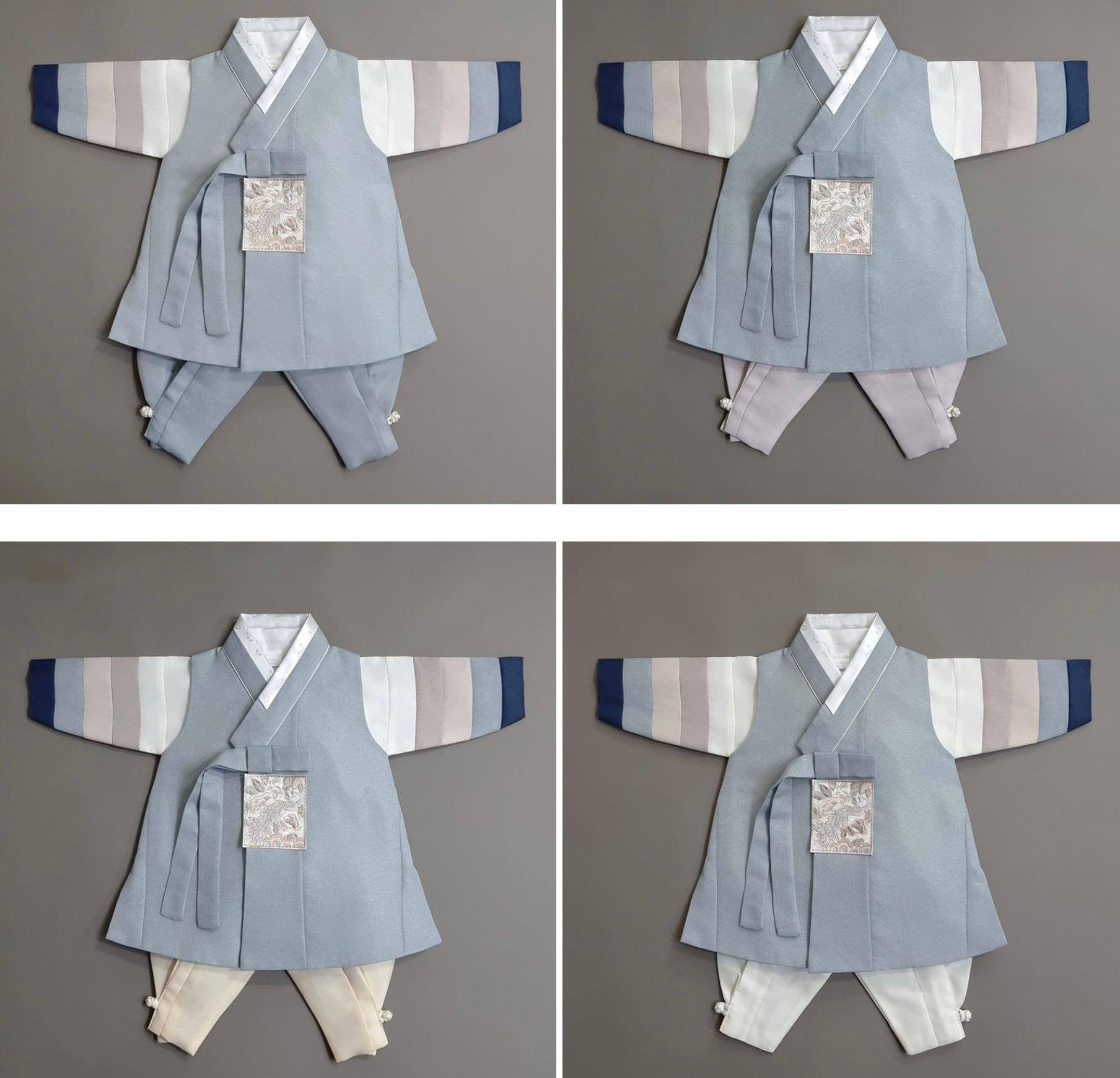 Jeongwoo D.Sky Stripe Boy Hanbok (100D-15YR) - Native Korean