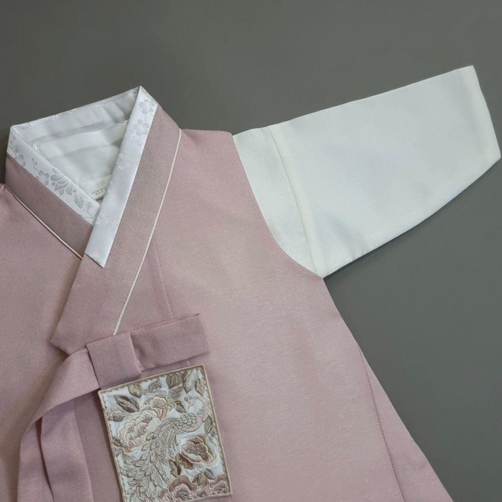 Jeongwoo Indie Pink Solid Boy Hanbok (100D-15YR) - Native Korean