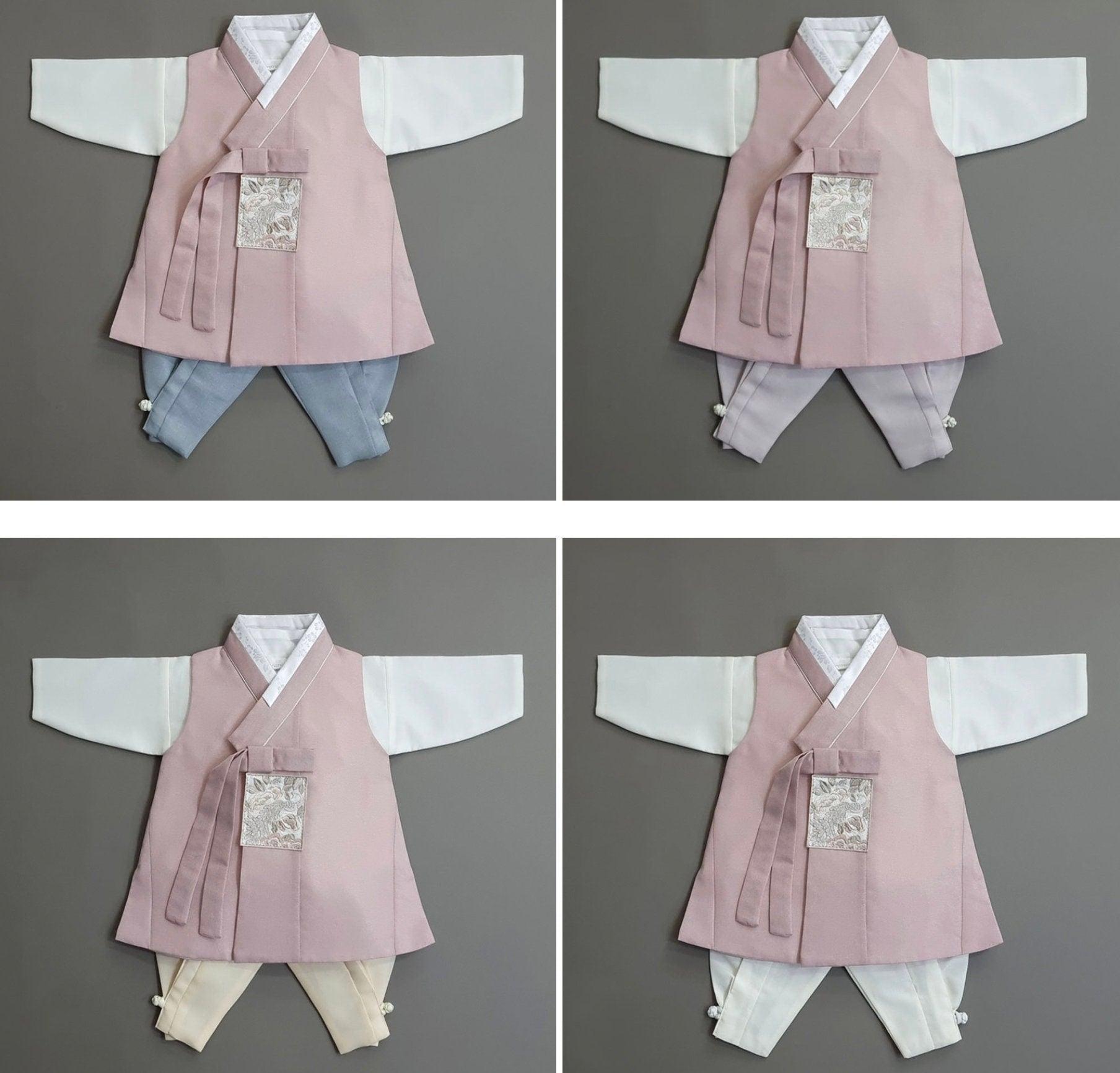 Jeongwoo Indie Pink Solid Boy Hanbok (100D-15YR) - Native Korean