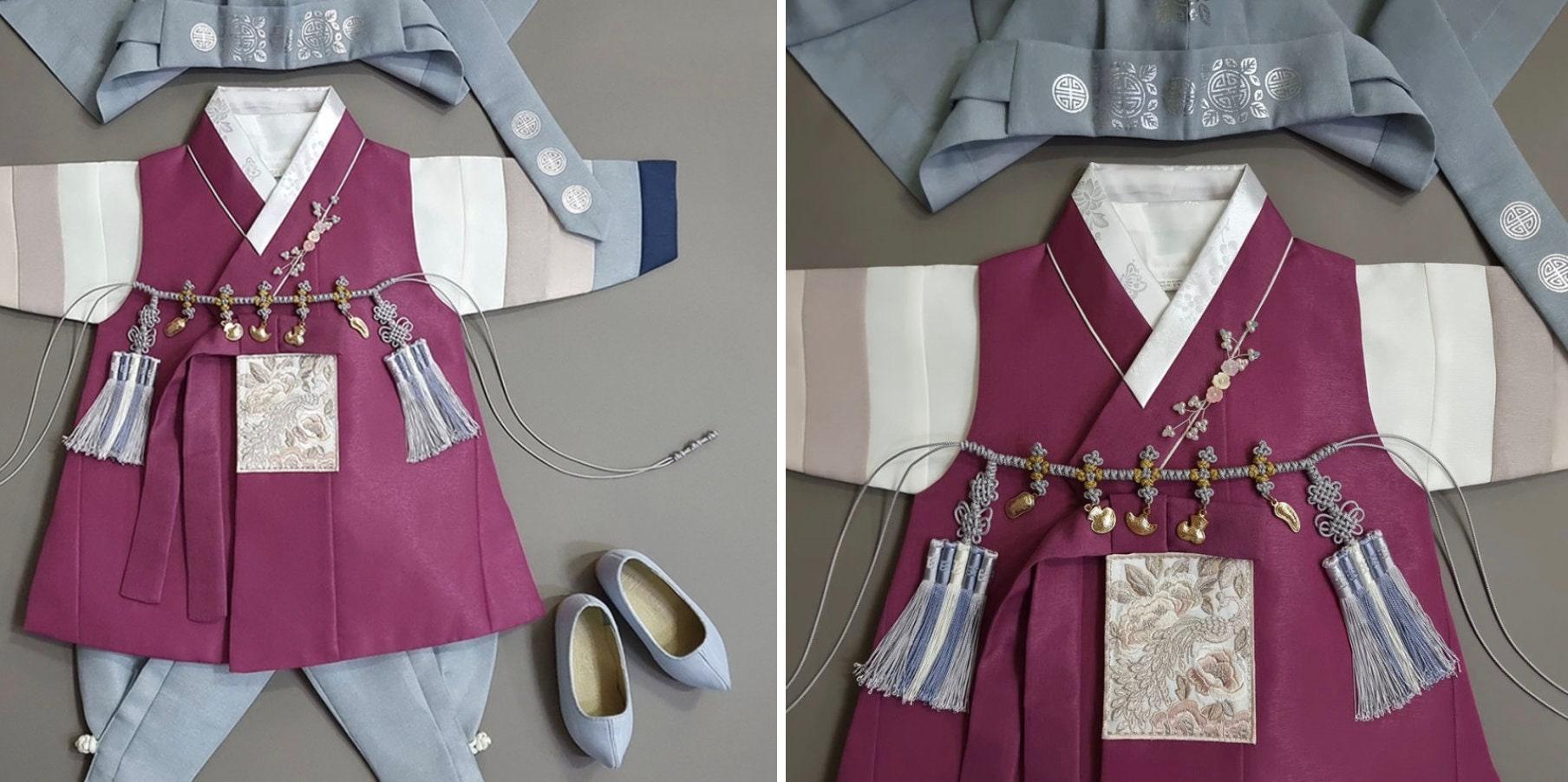 Jeongwoo Magenta Solid Boy Hanbok (100D-15YR) - Native Korean