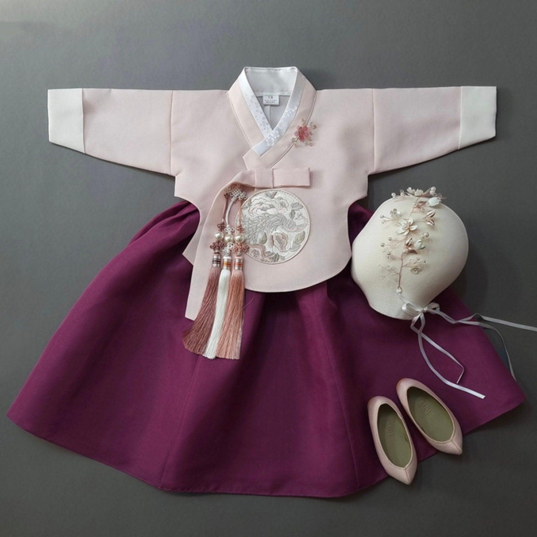 Jeongyun Magenta Skirt Girl Hanbok (100D-15YR) - Native Korean