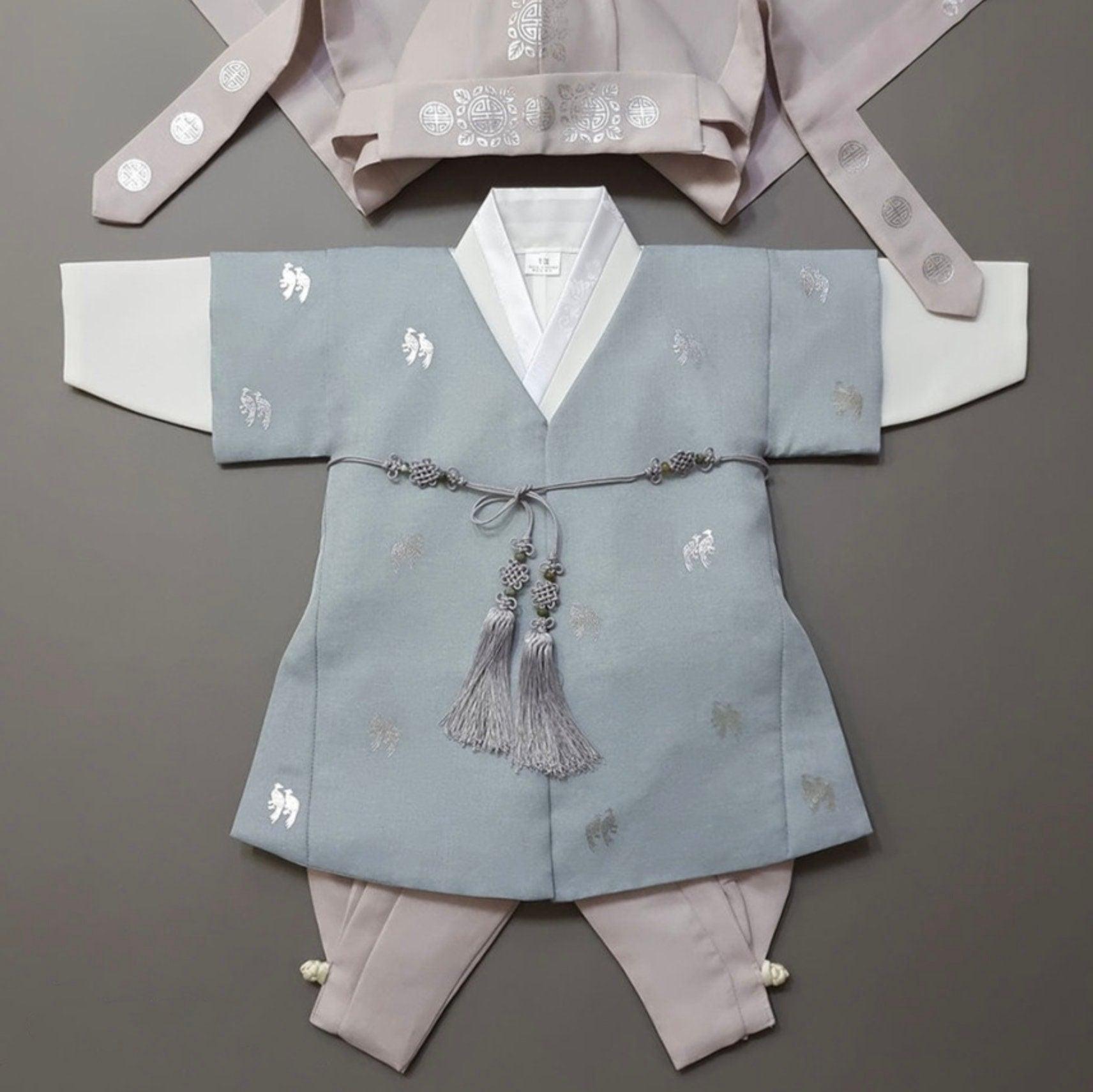 Joon Beige Foil 5 Color Pants Boy Hanbok (100D-10YR) - Native Korean