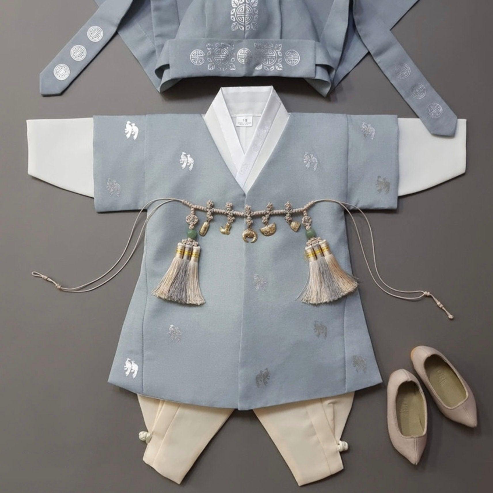 Joon Beige Foil 5 Color Pants Boy Hanbok (100D-10YR) - Native Korean