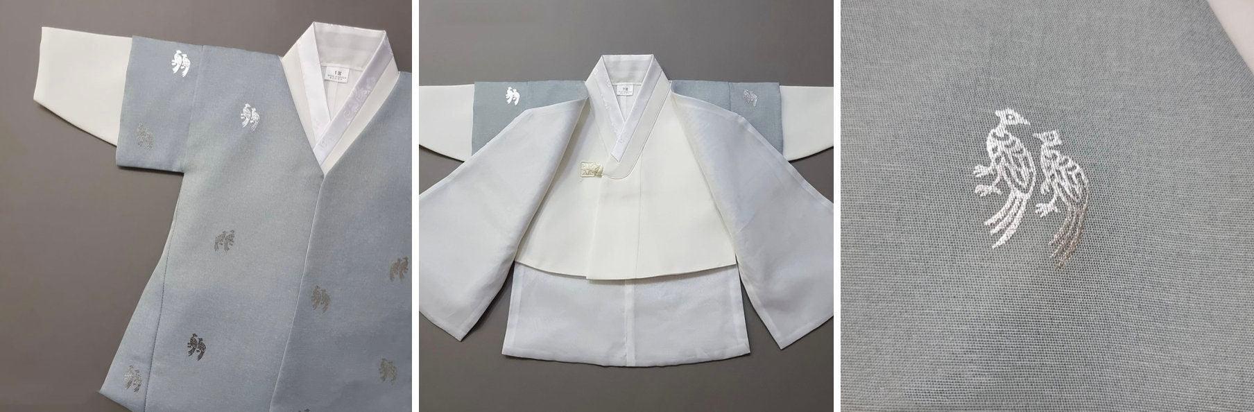 Joon Beige Foil 5 Color Pants Boy Hanbok (100D-10YR) - Native Korean