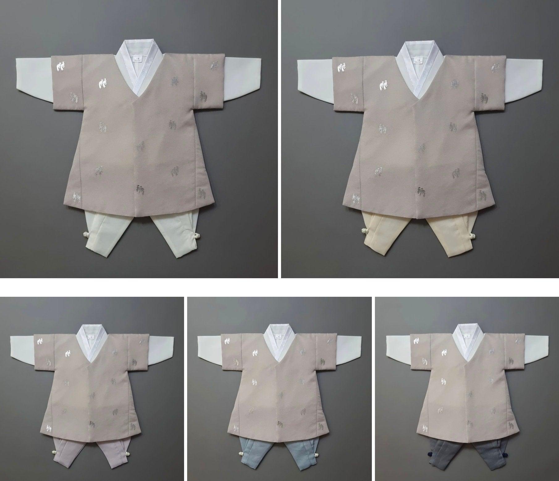Joon D.Beige Foil 5 Color Pants Boy Hanbok (100D-10YR) - Native Korean