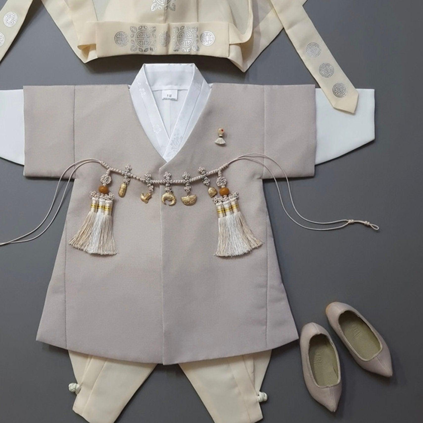 Joon D.Beige Solid 5 Color Pants Boy Hanbok (100D-10YR) - Native Korean