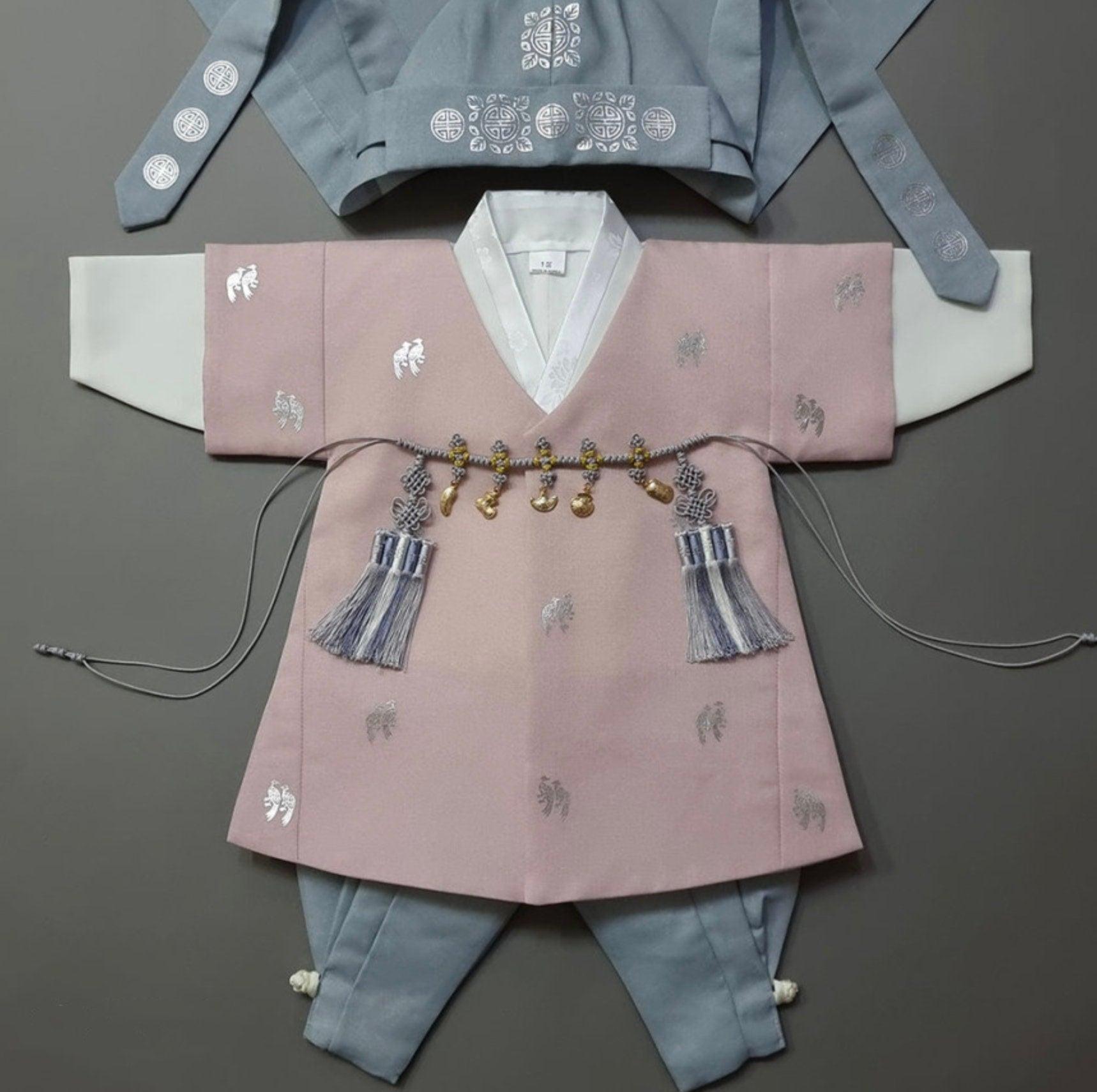 Joon Indie Pink Foil 5 Color Pants Boy Hanbok (100D-10YR) - Native Korean