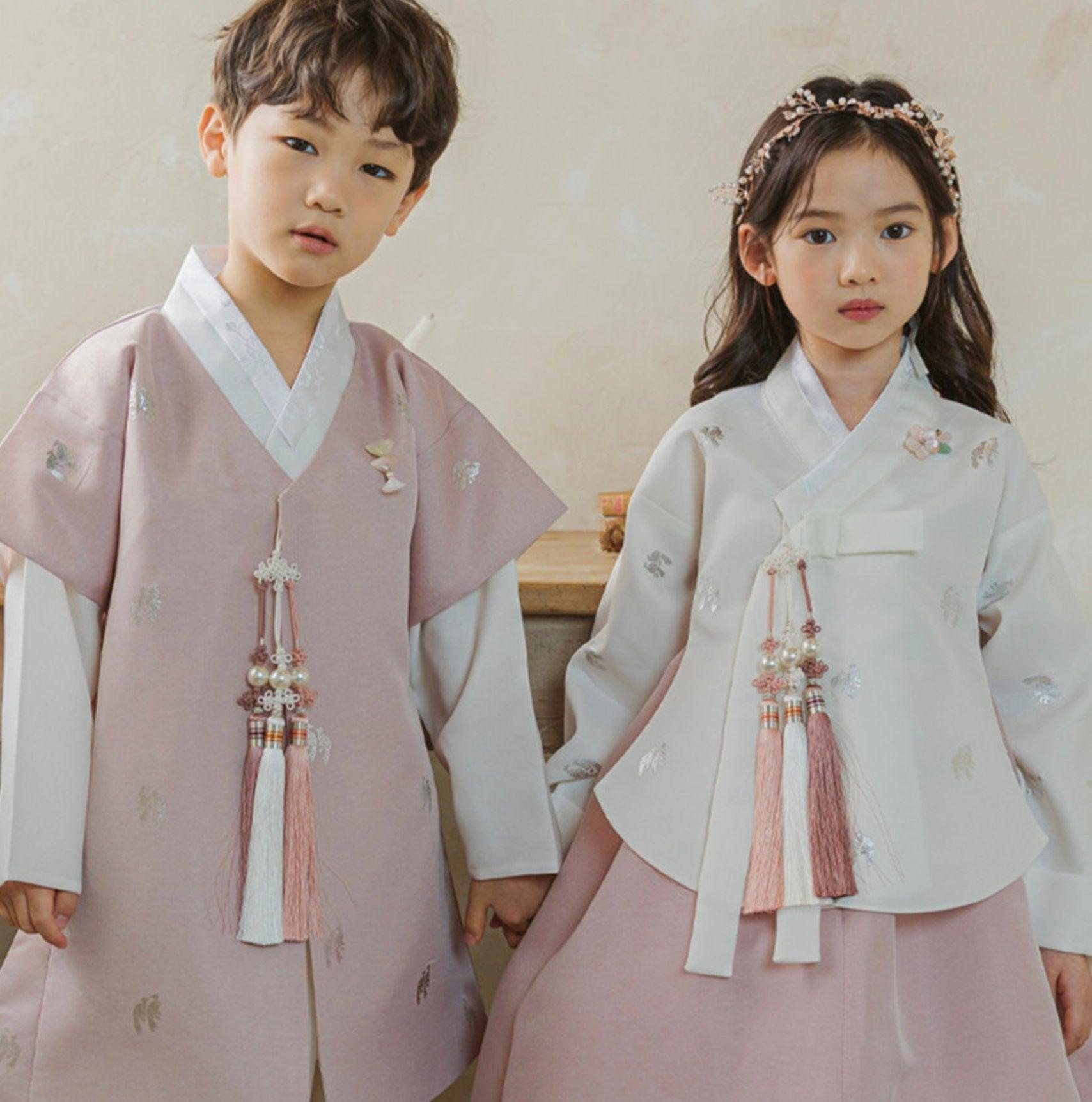 Joon Indie Pink Foil Boy Hanbok (100D-10YR) - Native Korean