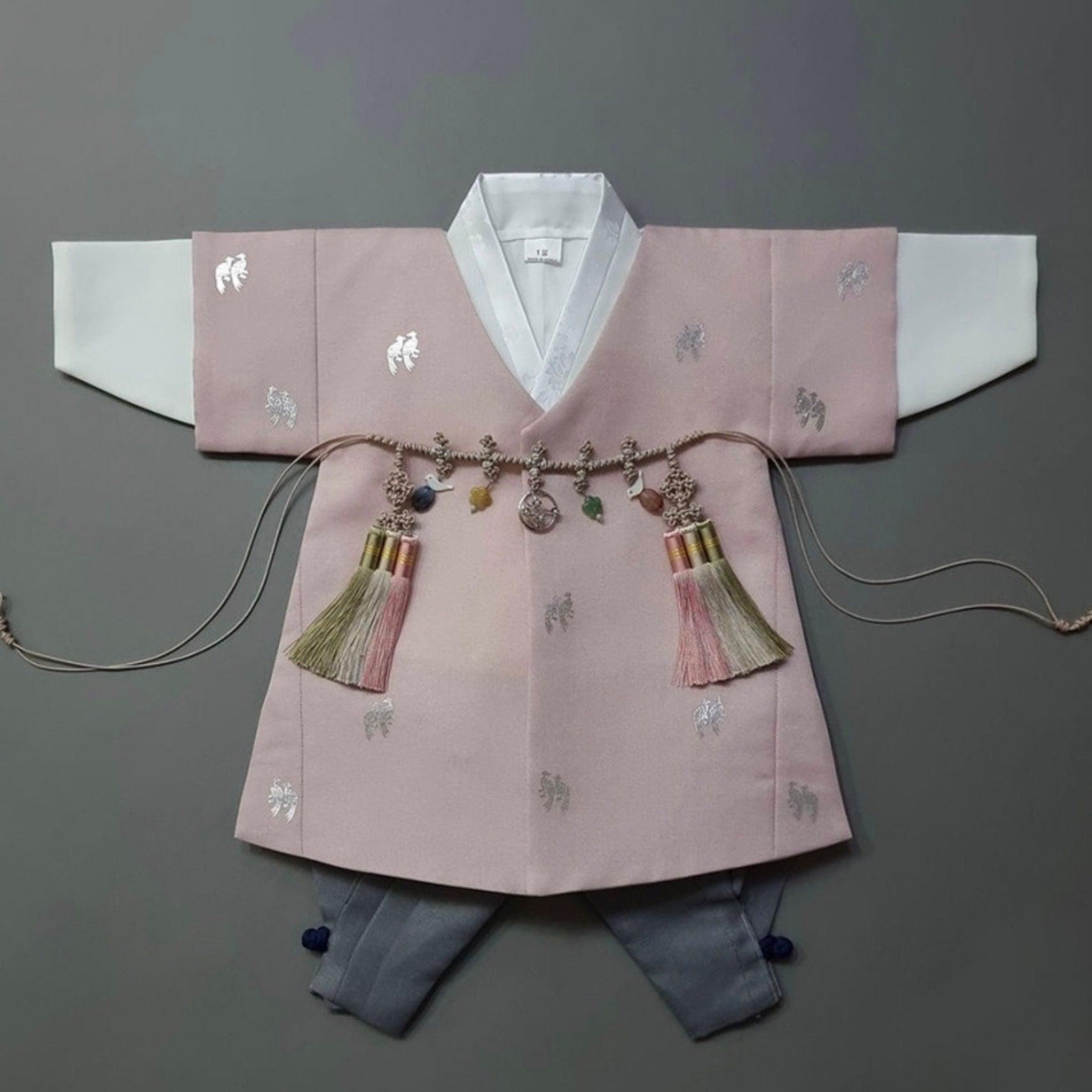 Joon Indie Pink Foil Boy Hanbok (100D-10YR) - Native Korean