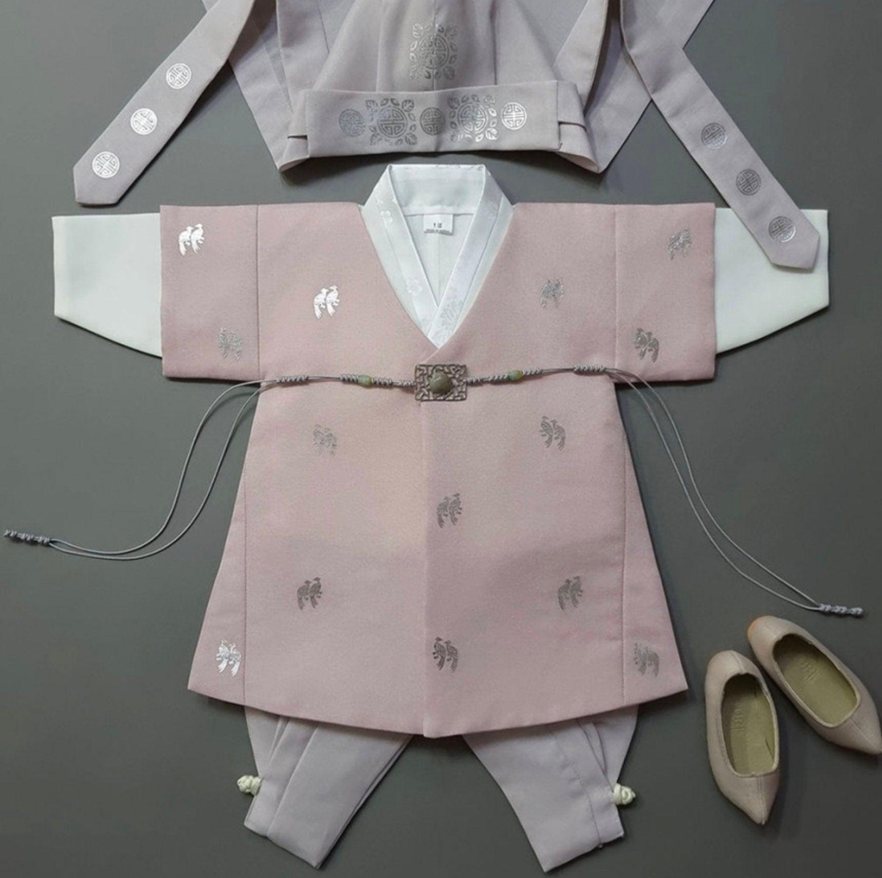 Joon Indie Pink Foil Boy Hanbok (100D-10YR) - Native Korean