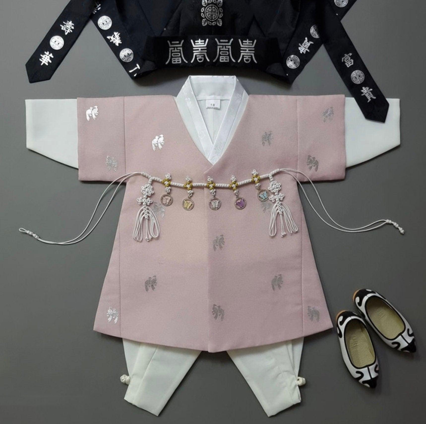 Joon Indie Pink Foil Boy Hanbok (100D-10YR) - Native Korean