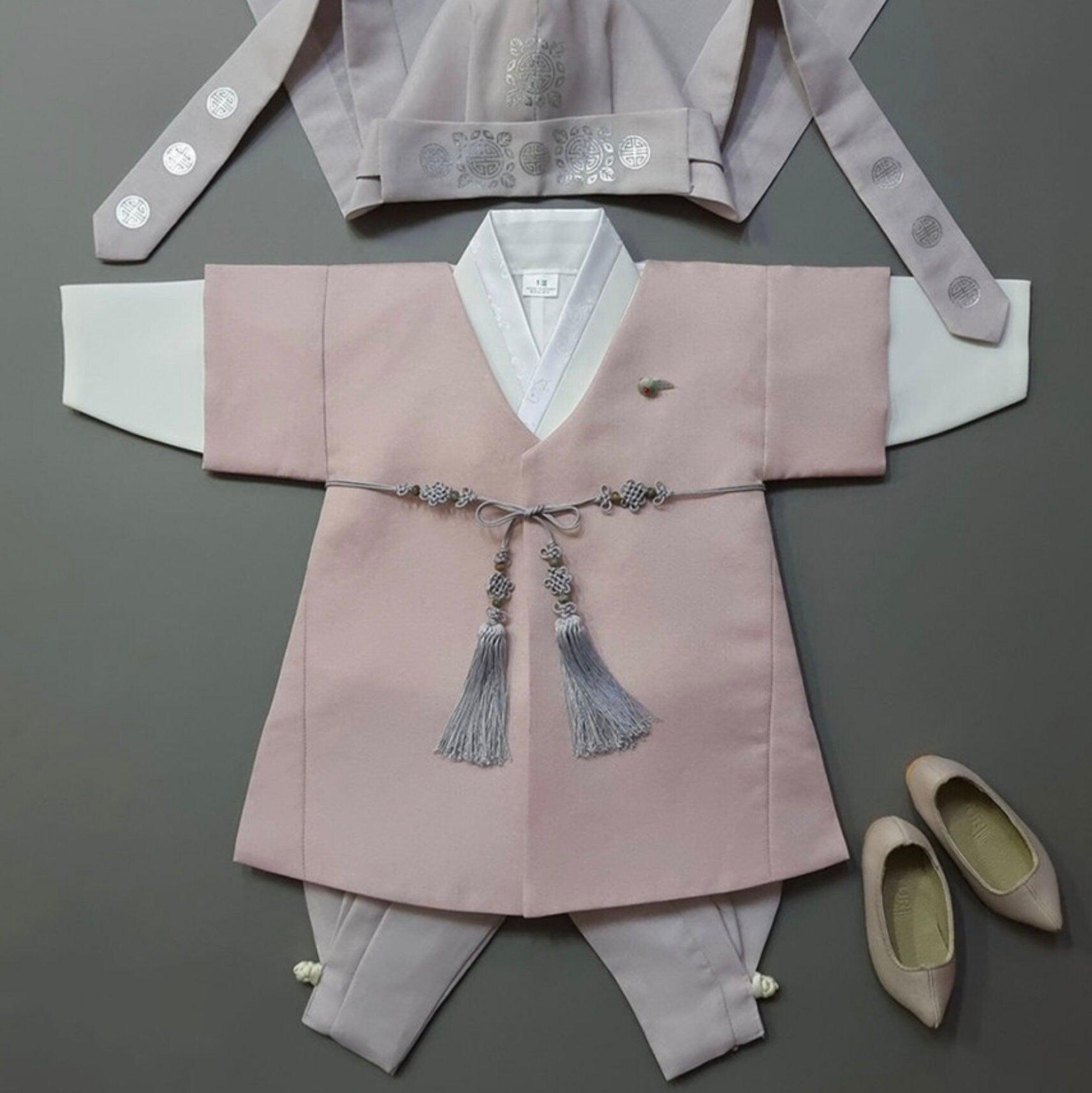 Joon Indie Pink Solid Boy Hanbok (100D-10YR) - Native Korean