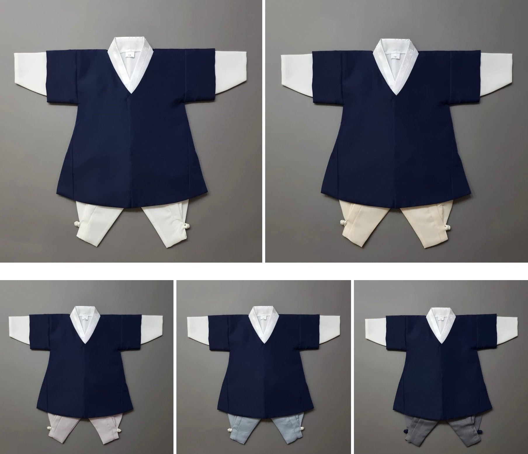 Joon Navy Solid 5 Color Pants Boy Hanbok (100D-10YR) - Native Korean