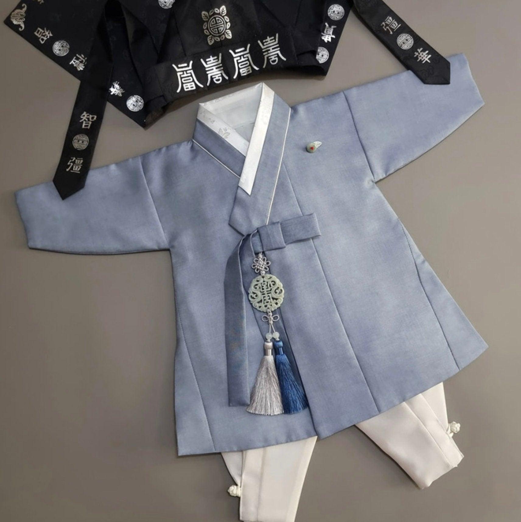 Joonhee Blue Boy Hanbok (100D-10YR) - Native Korean