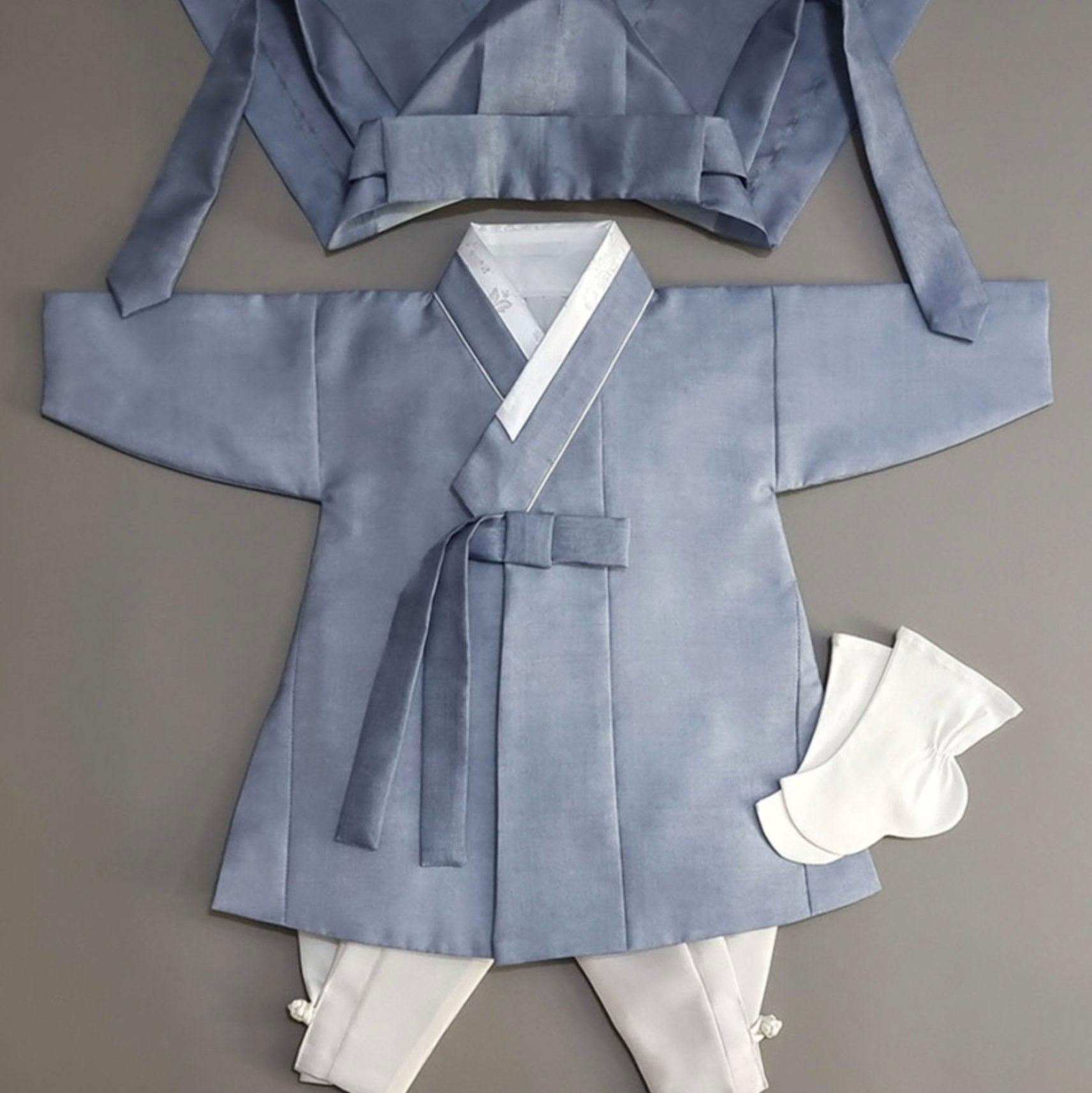 Joonhee Blue Boy Hanbok (100D-10YR) - Native Korean