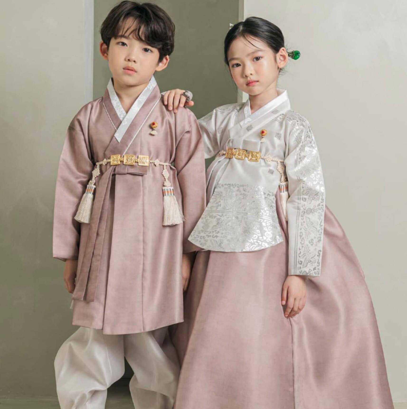 Joonhee Brown Light Beige Boy Hanbok (100D-10YR) - Native Korean