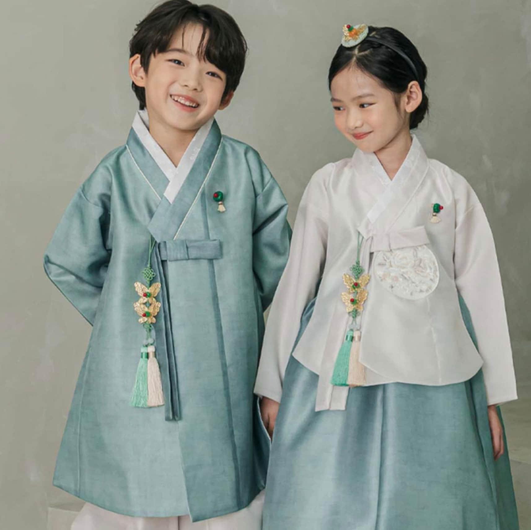 Joonhee Green Boy Hanbok (100D-10YR) - Native Korean