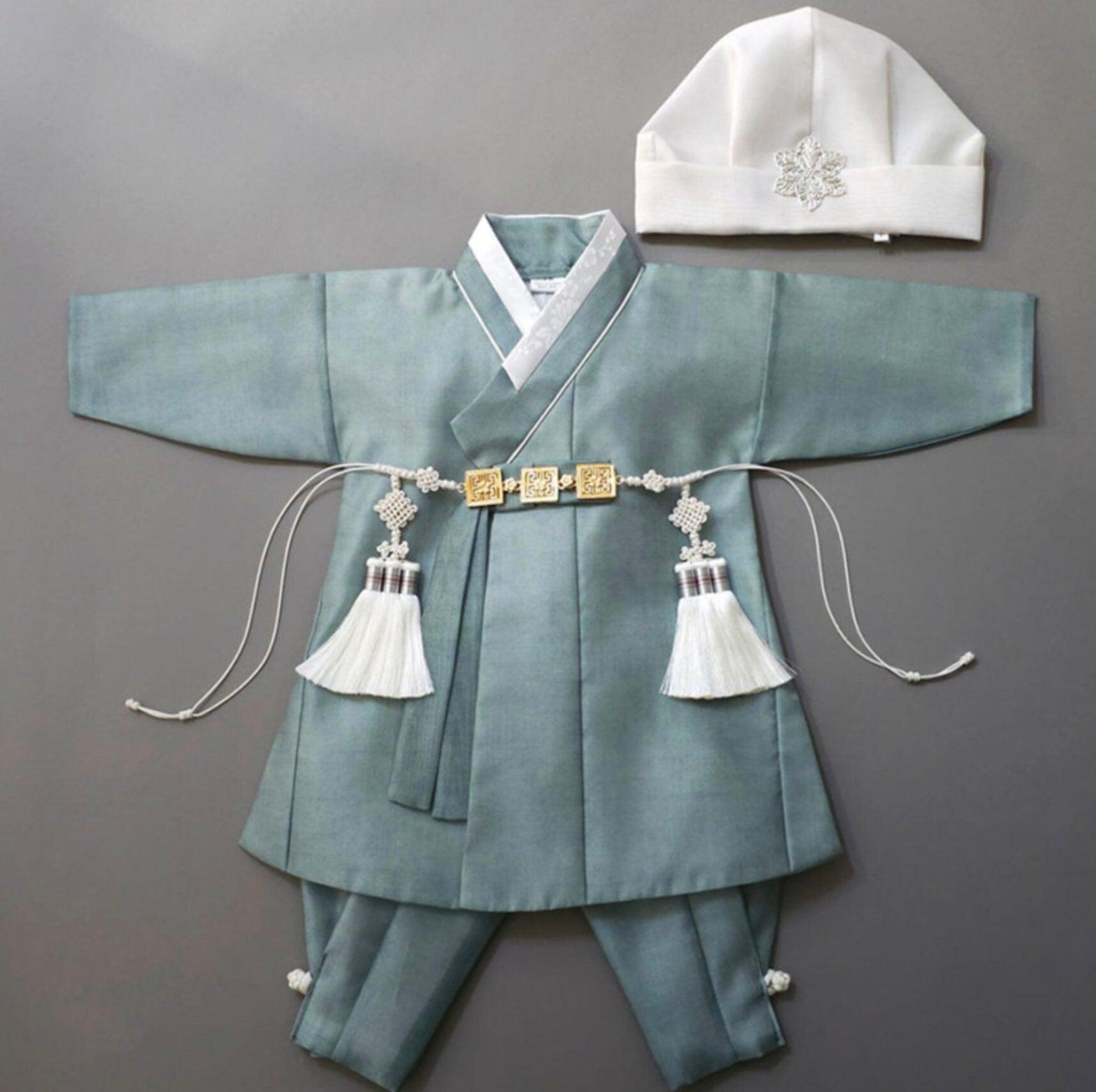 Joonhee Green Pants Boy Hanbok (100D-15YR) - Native Korean