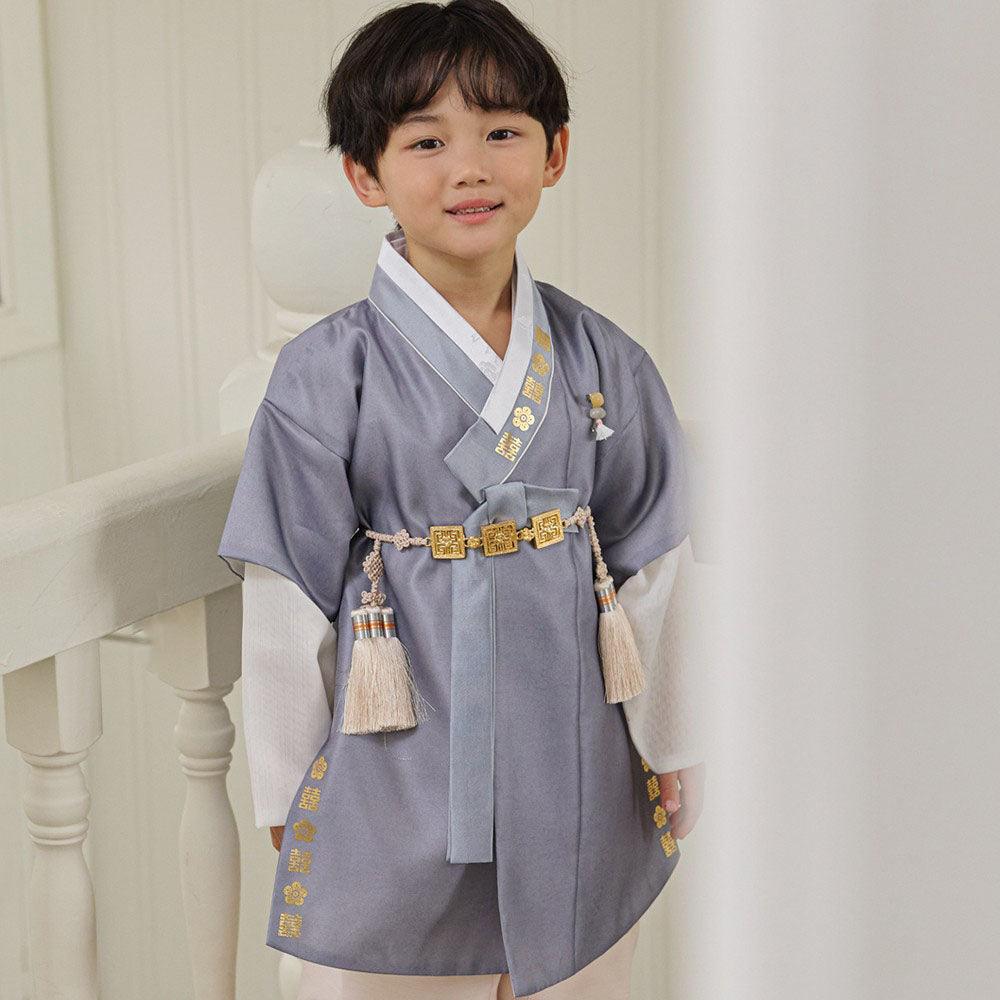 Jungdo Gray Boy Hanbok (1-8YR) - Native Korean