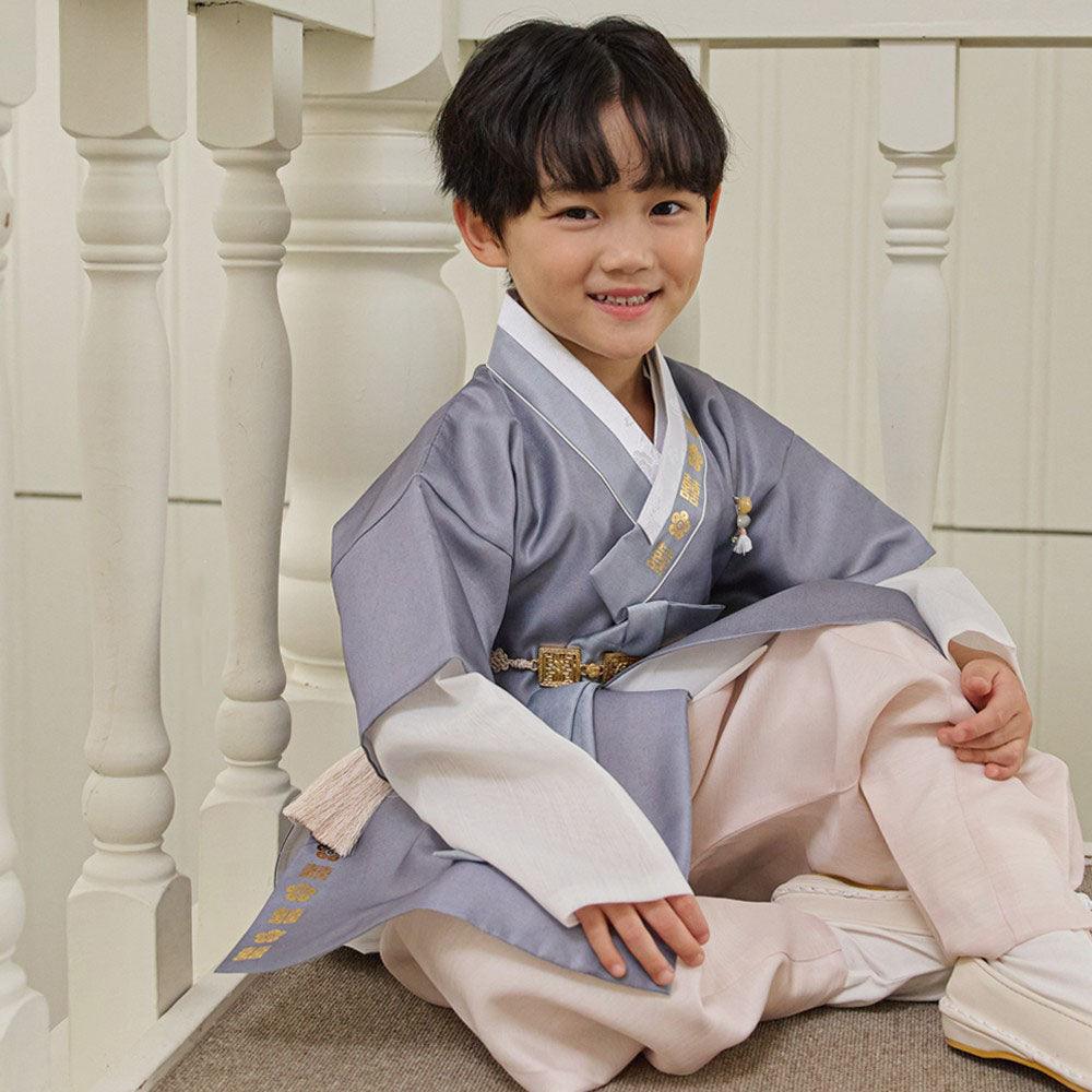 Jungdo Gray Boy Hanbok (1-8YR) - Native Korean