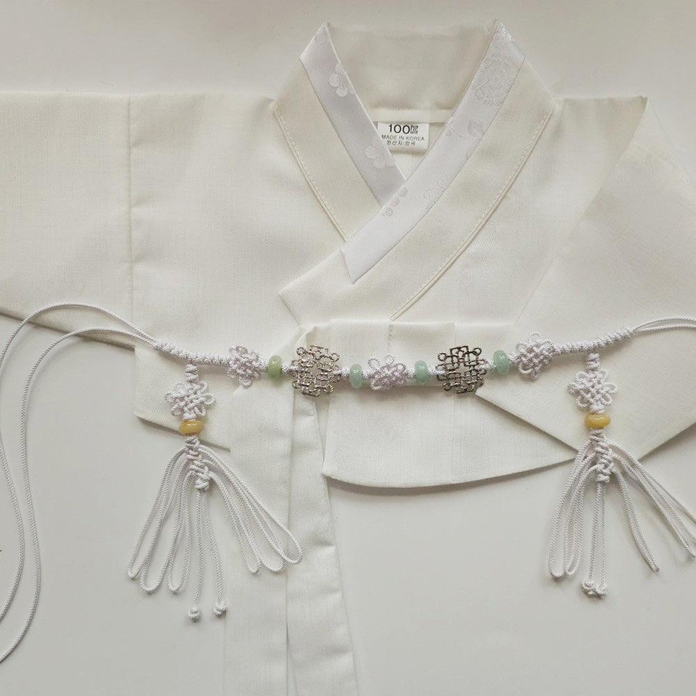 Knotted Gold/Silver Jade Belt - Native Korean