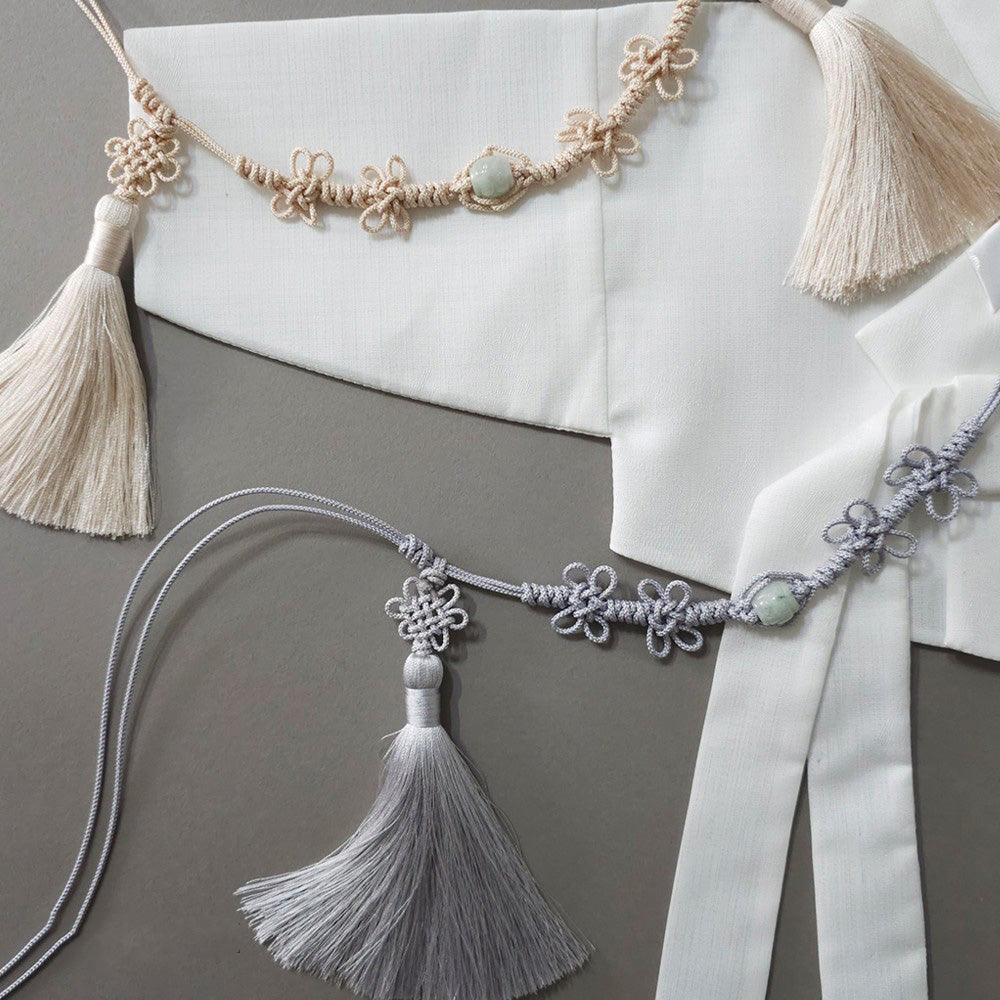 Knotted Jade Tassel Belt - Native Korean