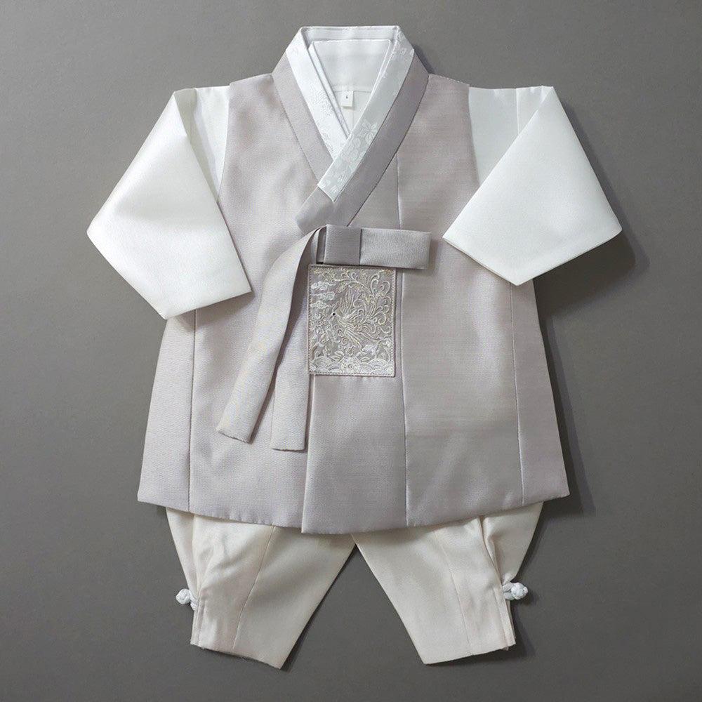 Kyoung-joon Gray Boy Hanbok (1-12YR) - Native Korean