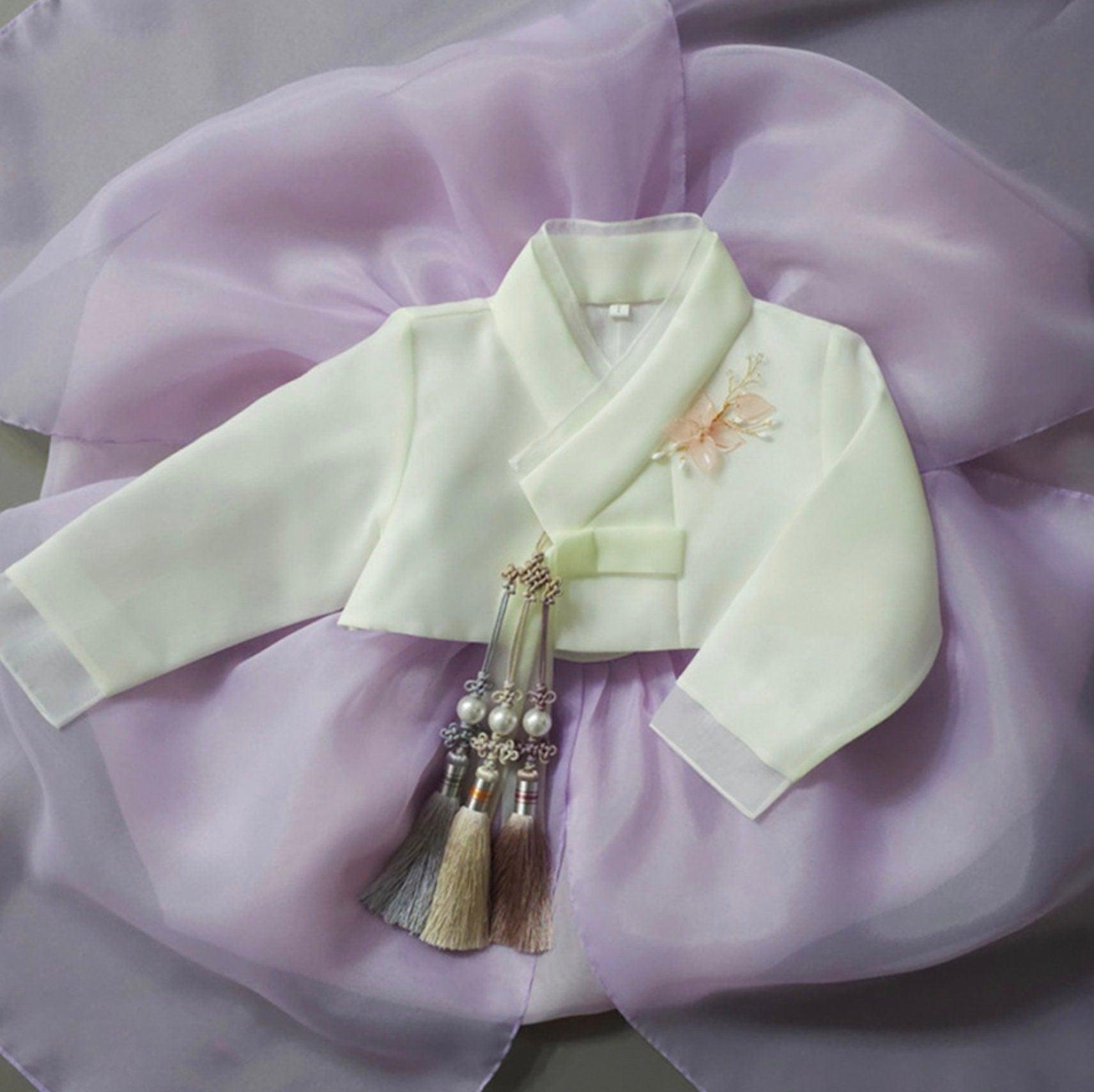 Miho Flared Purple Dress Girl Hanbok (1-8YR) - Native Korean