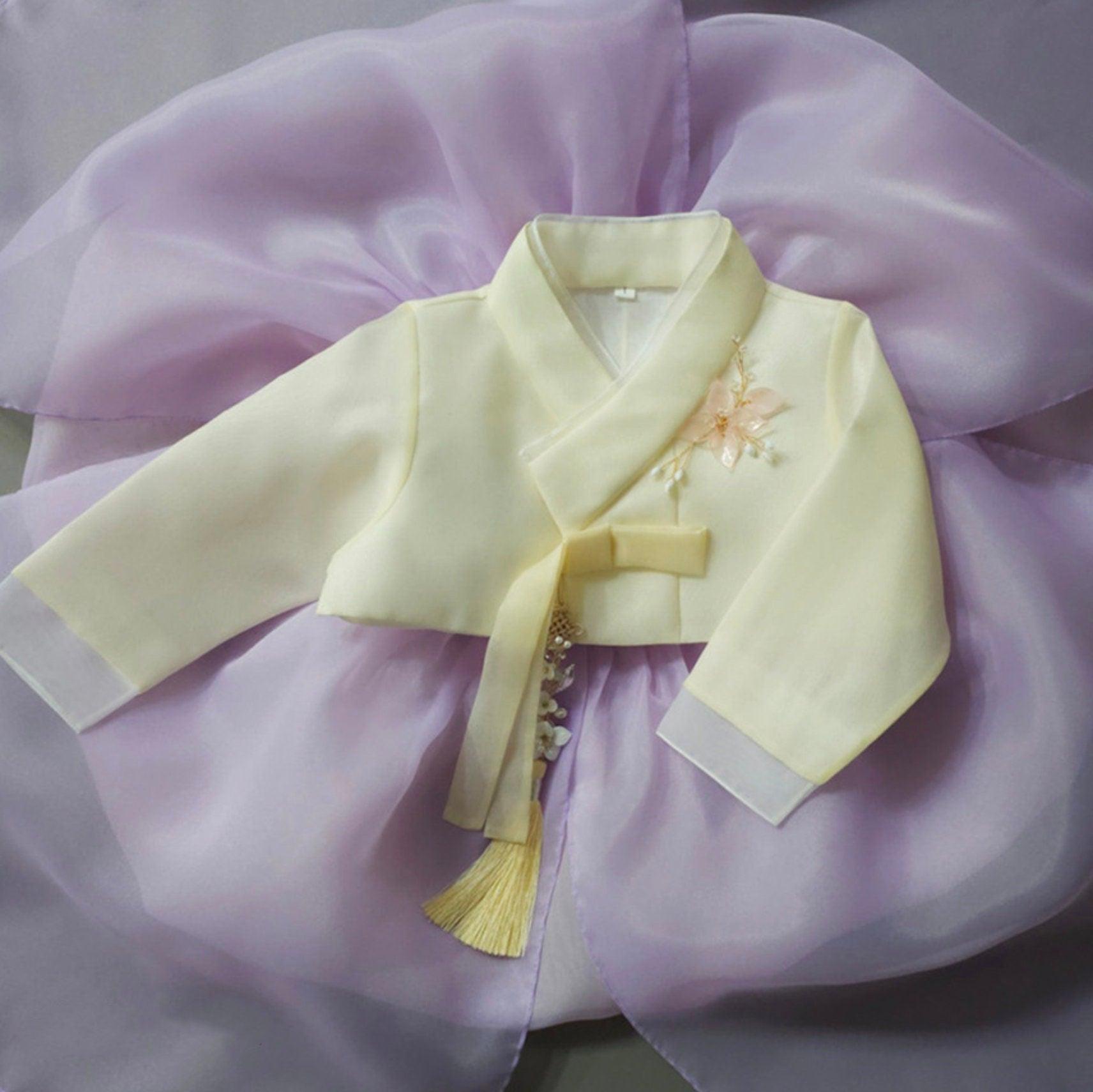 Miho Flared Purple Dress Girl Hanbok (1-8YR) - Native Korean