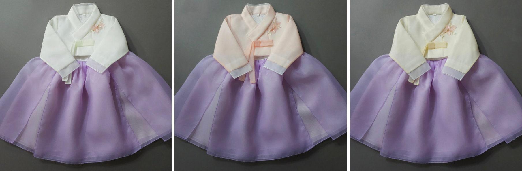 Miho Flared Purple Dress Girl Hanbok (1-8YR) - Native Korean