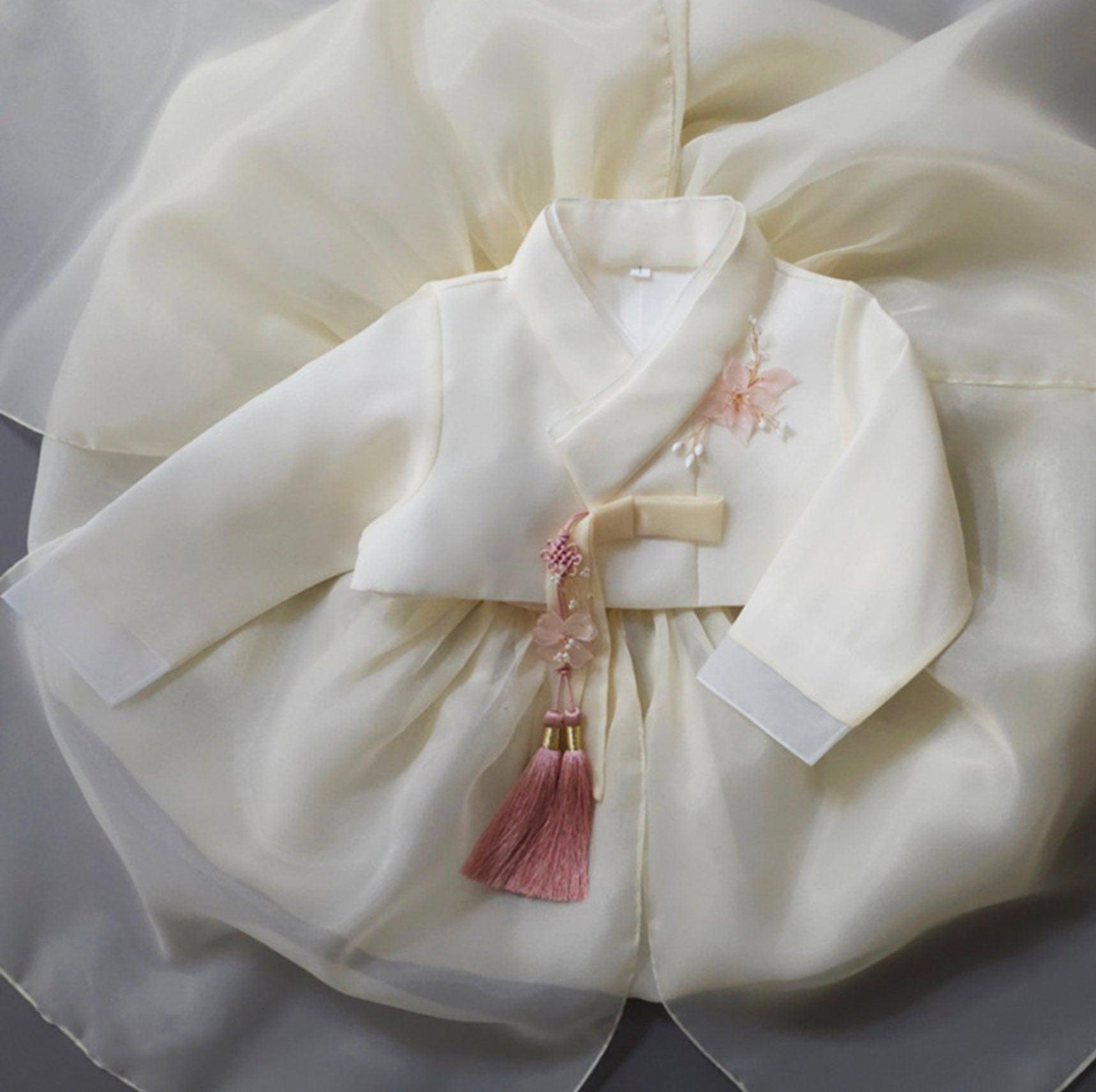 Miho Flared Yellow Dress Girl Hanbok (1-8YR) - Native Korean