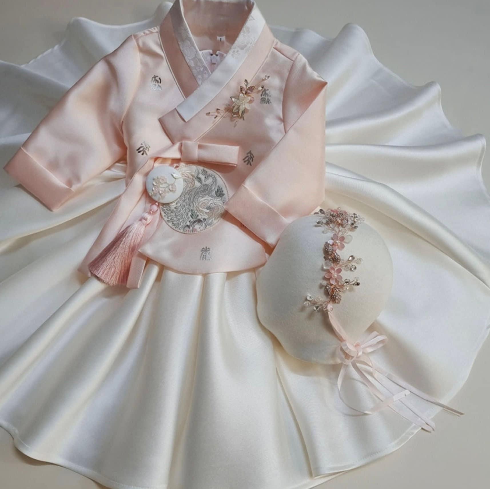 Mijoo Ivory Dress Girl Hanbok (100D-1YR) - Native Korean