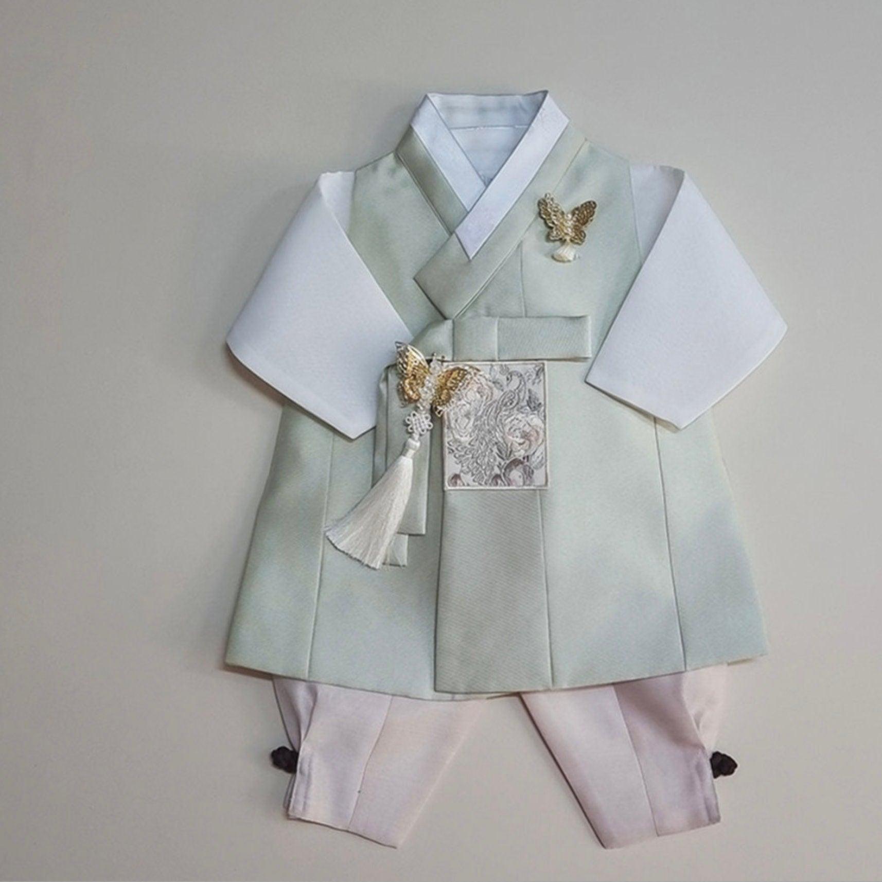 Mijoon Green Boy Hanbok (100D-1YR) - Native Korean