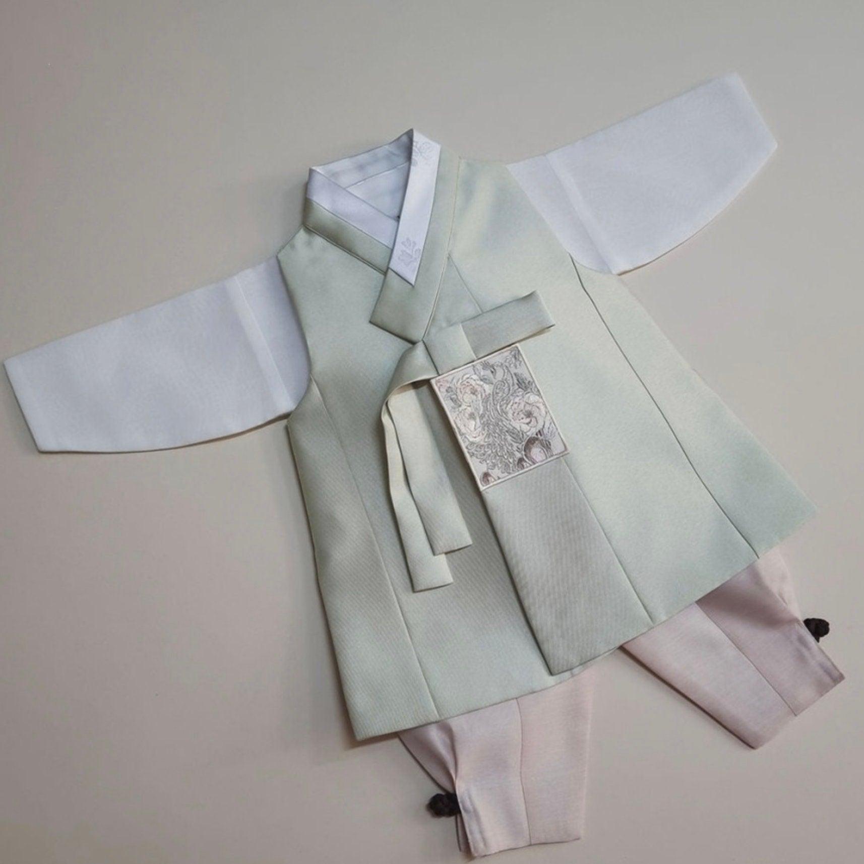 Mijoon Green Boy Hanbok (100D-1YR) - Native Korean