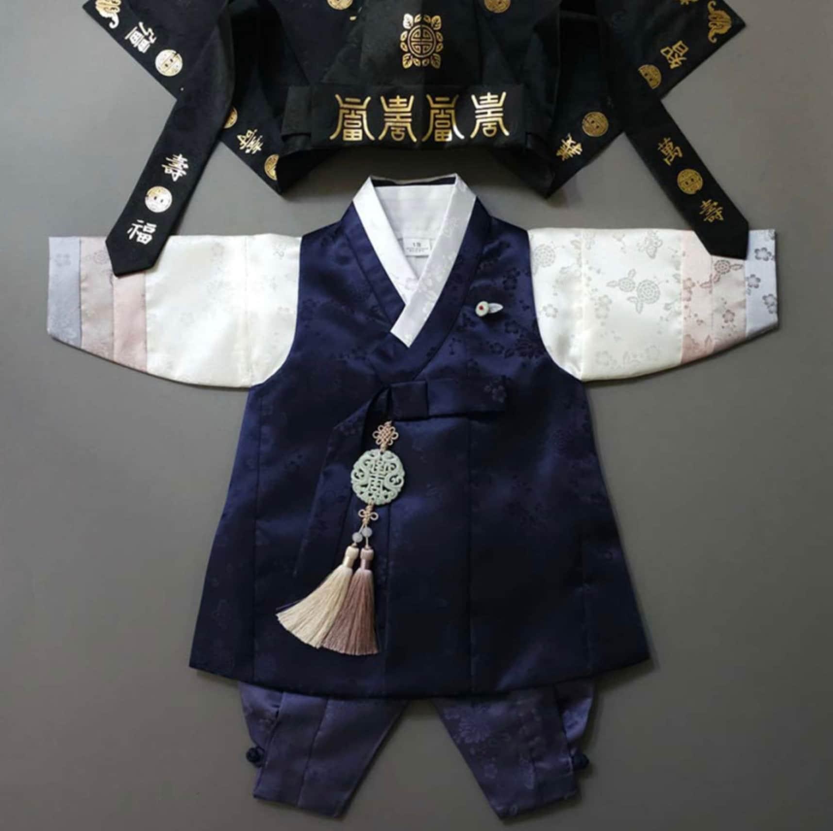 Minjae Navy Boy Hanbok (100D-10YR) - Native Korean