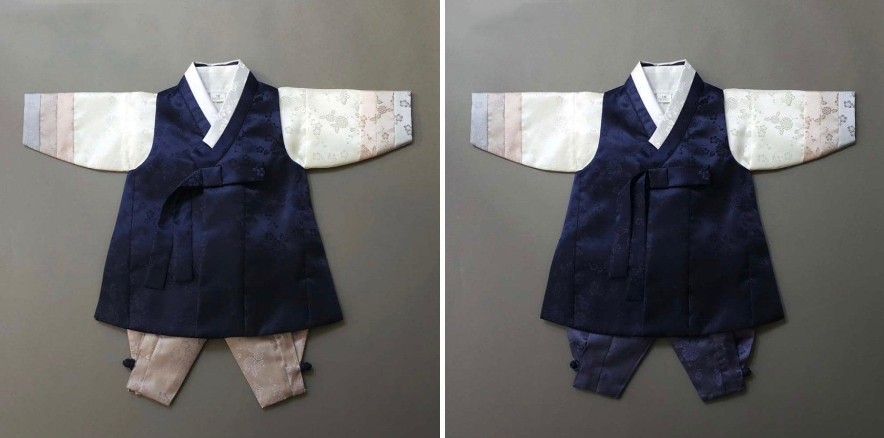 Minjae Navy Boy Hanbok (100D-10YR) - Native Korean