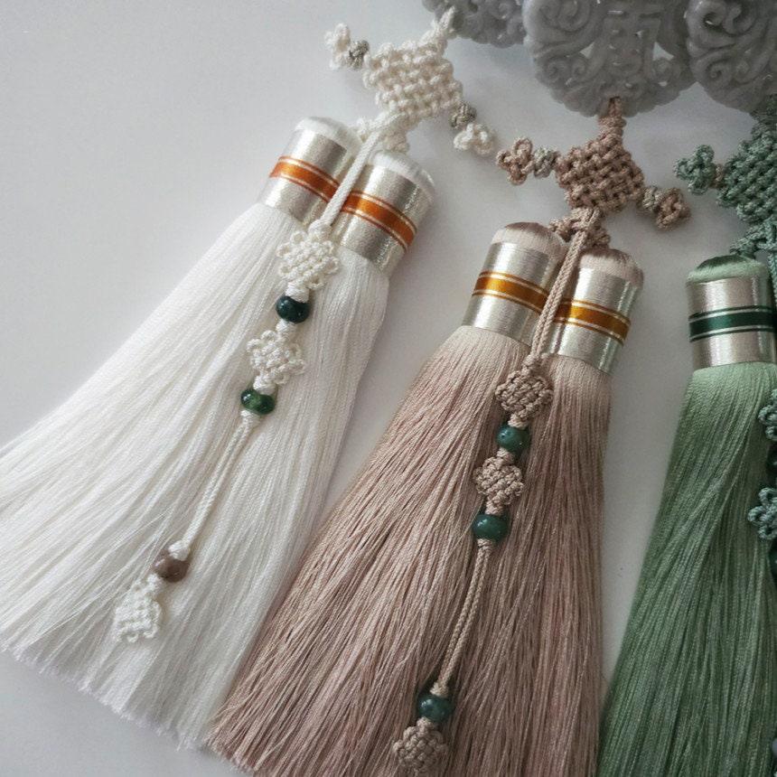 Natural Jade Tassel Norigae - Native Korean