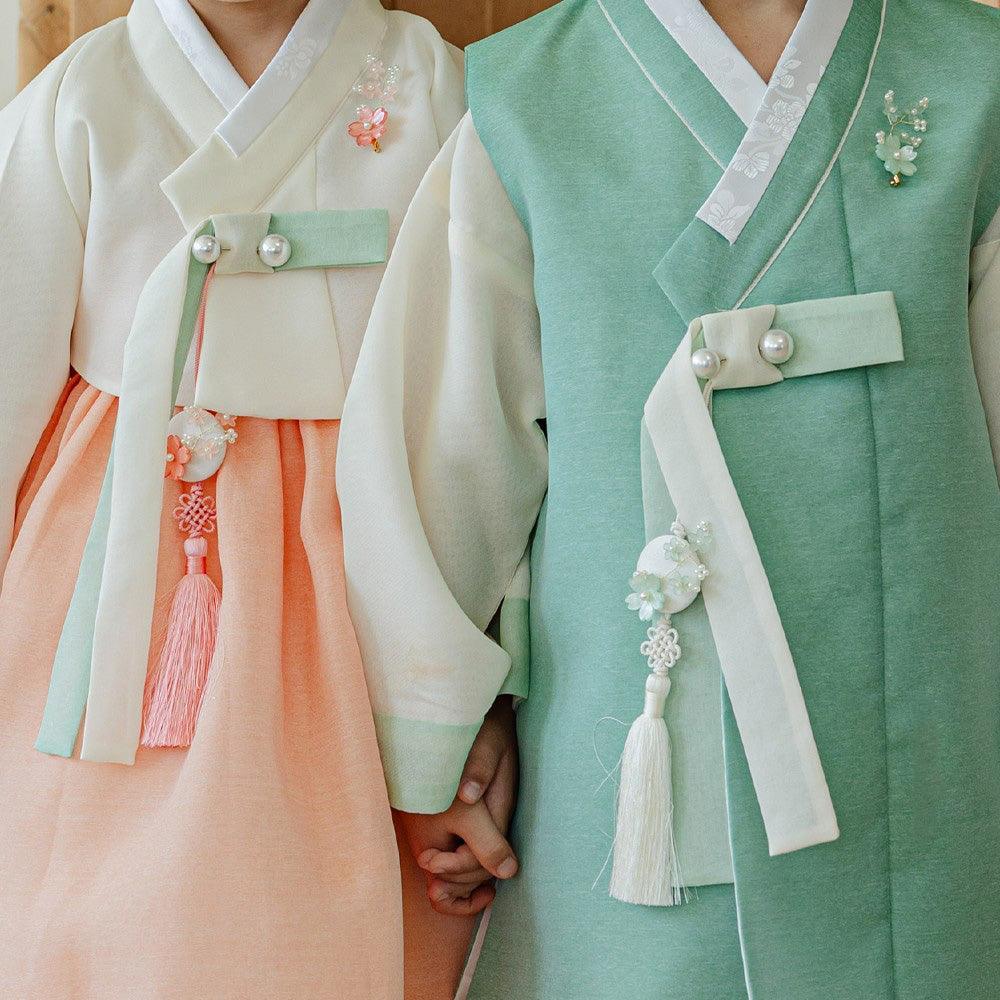 Noeul Coral Girl Hanbok (1-15YR) - Native Korean