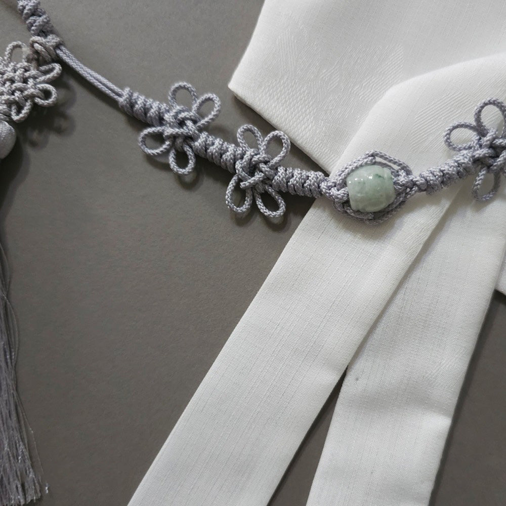 Knotted Jade Tassel Belt