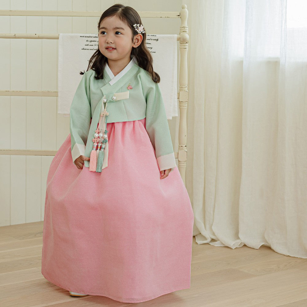 Noeul Pink Girl Hanbok (1-15YR) - Native Korean