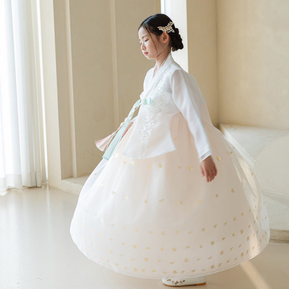 Seolhee Peach Dress Girl Hanbok (1-12YR)