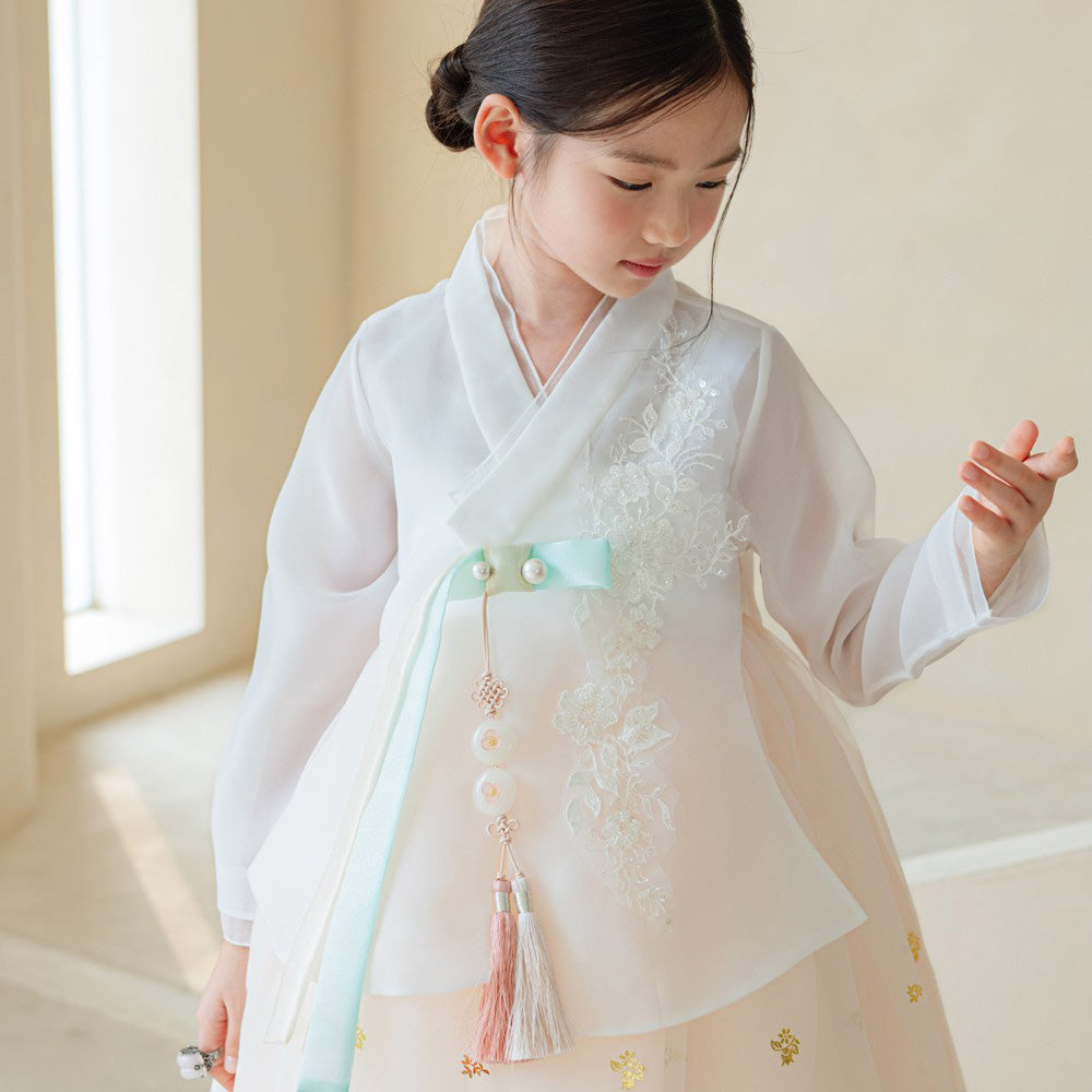 Seolhee Peach Dress Girl Hanbok (1-12YR)